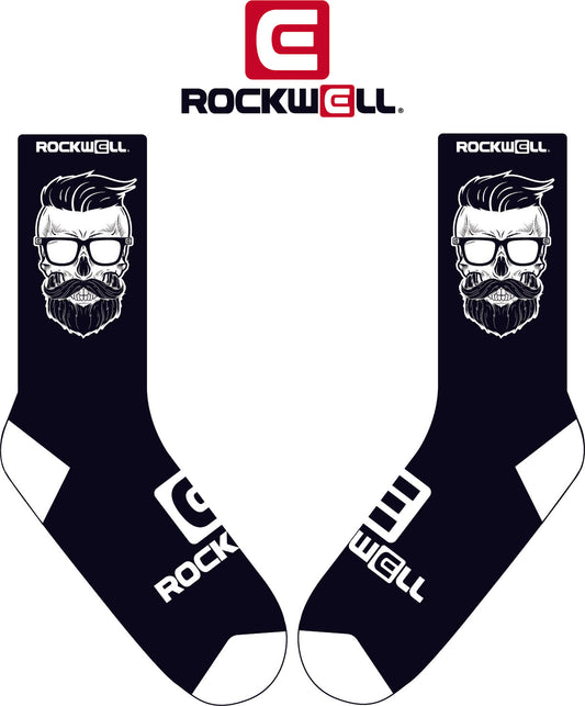 Crew Socks Black The Ironic Q Print Rockwell Time