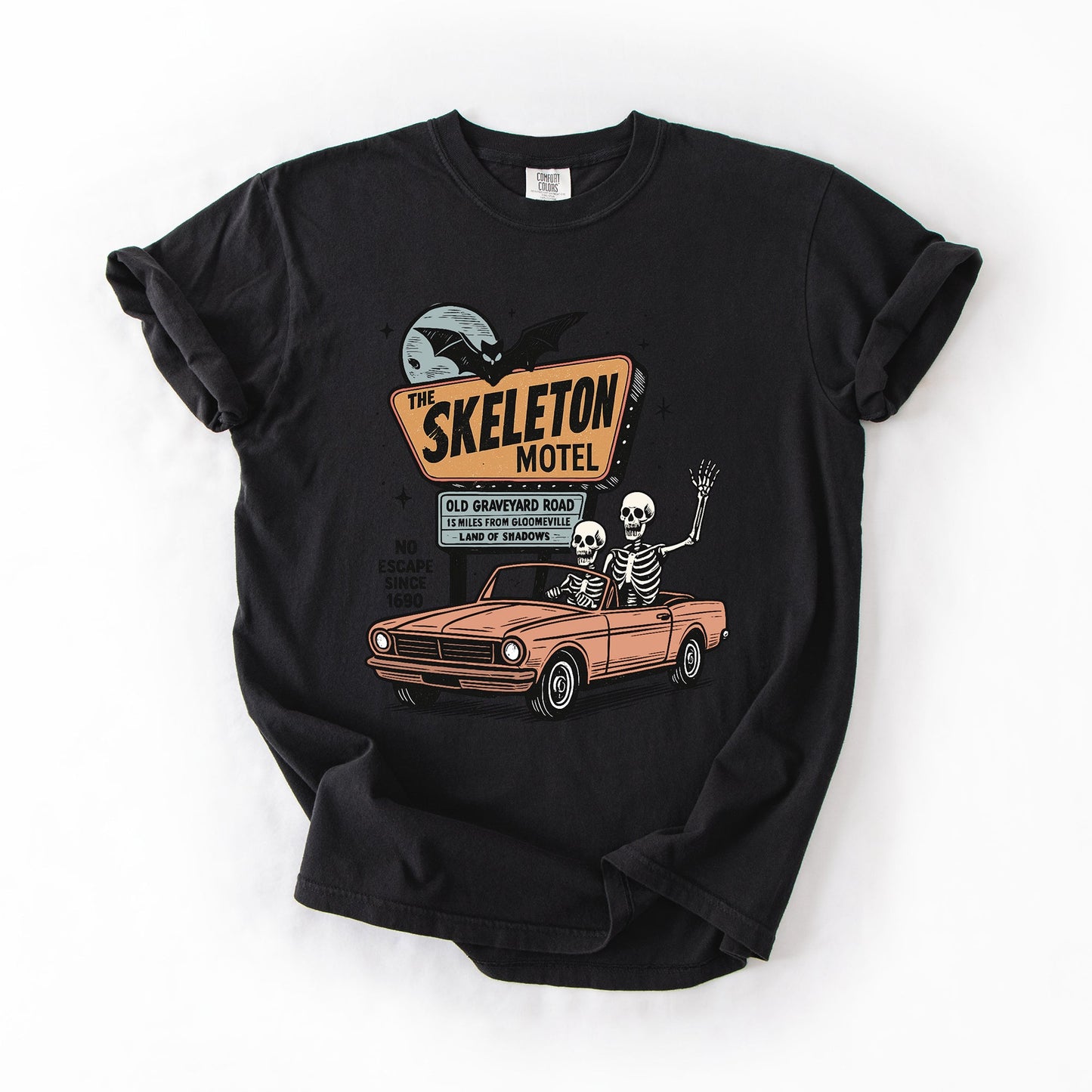 The Skeleton Motel, Spooky, Halloween, Comfort Colors T-Shirt