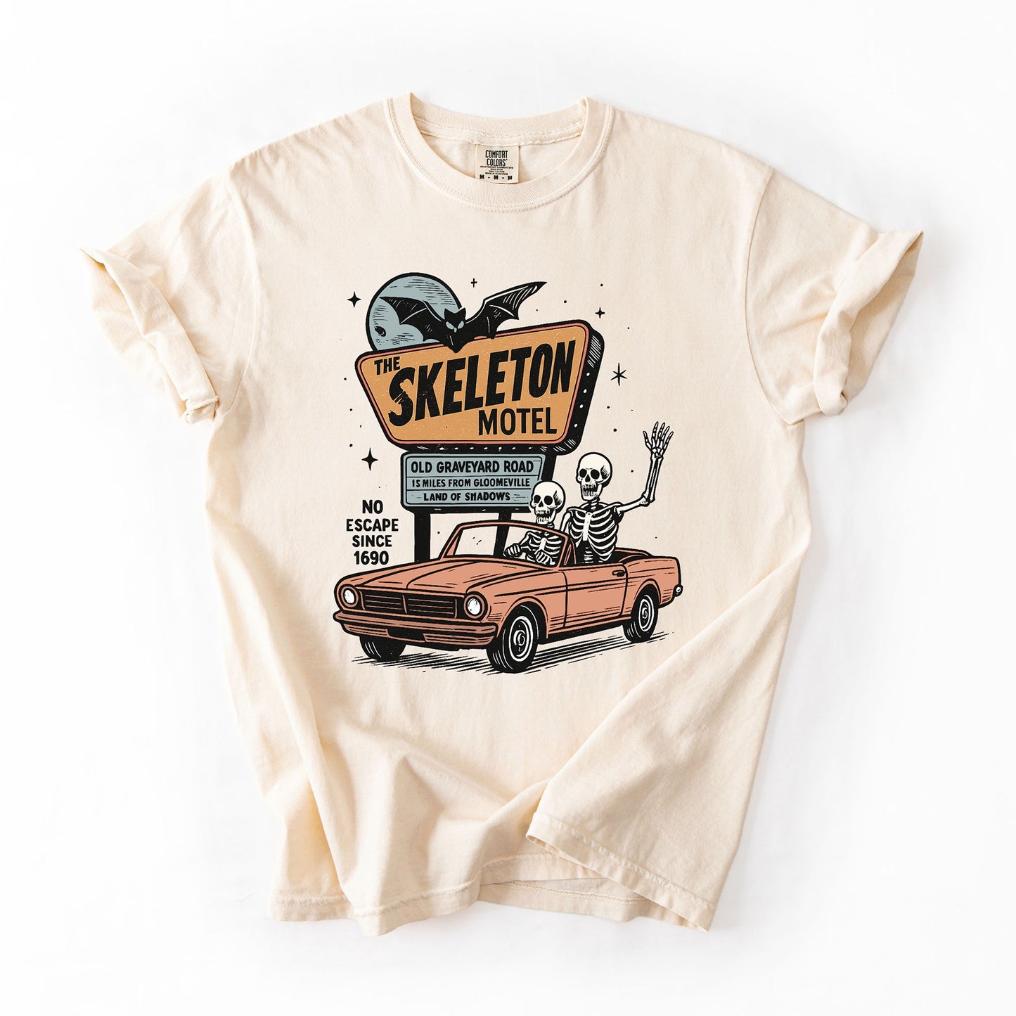 The Skeleton Motel, Spooky, Halloween, Comfort Colors T-Shirt