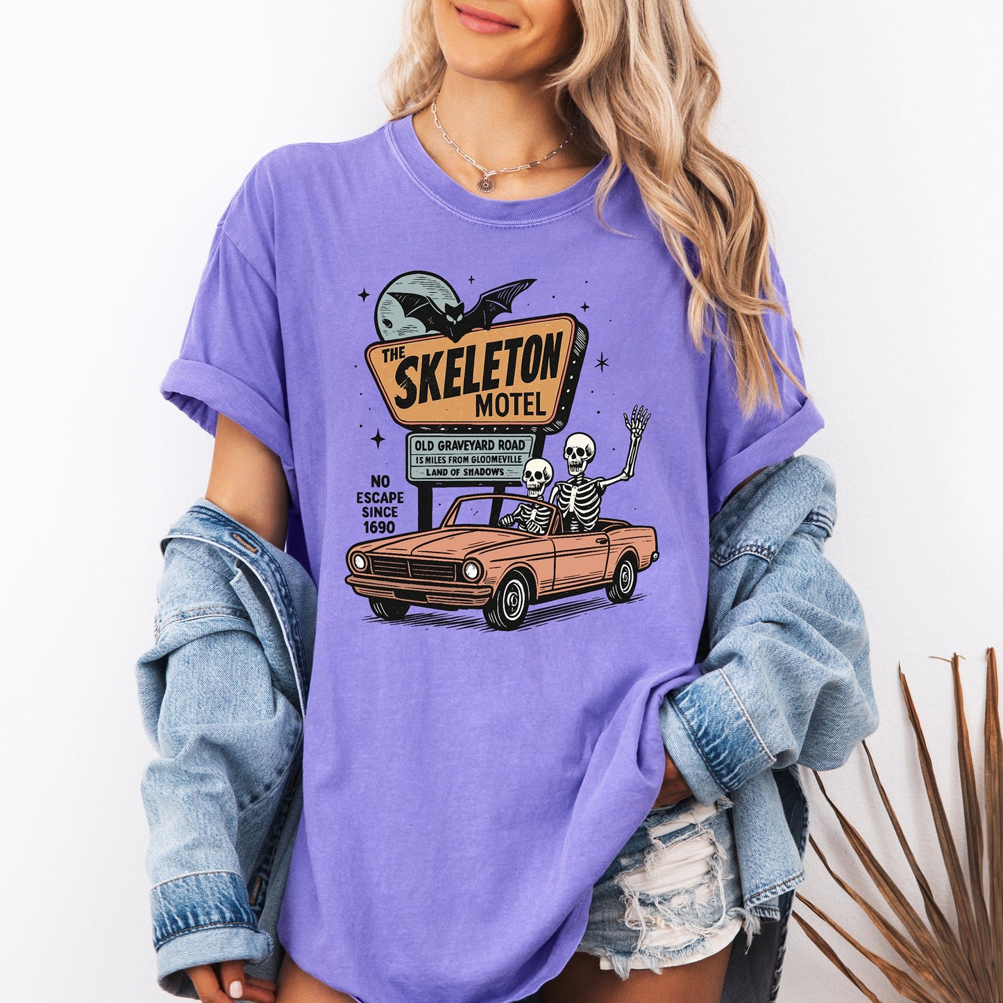 The Skeleton Motel, Spooky, Halloween, Comfort Colors T-Shirt