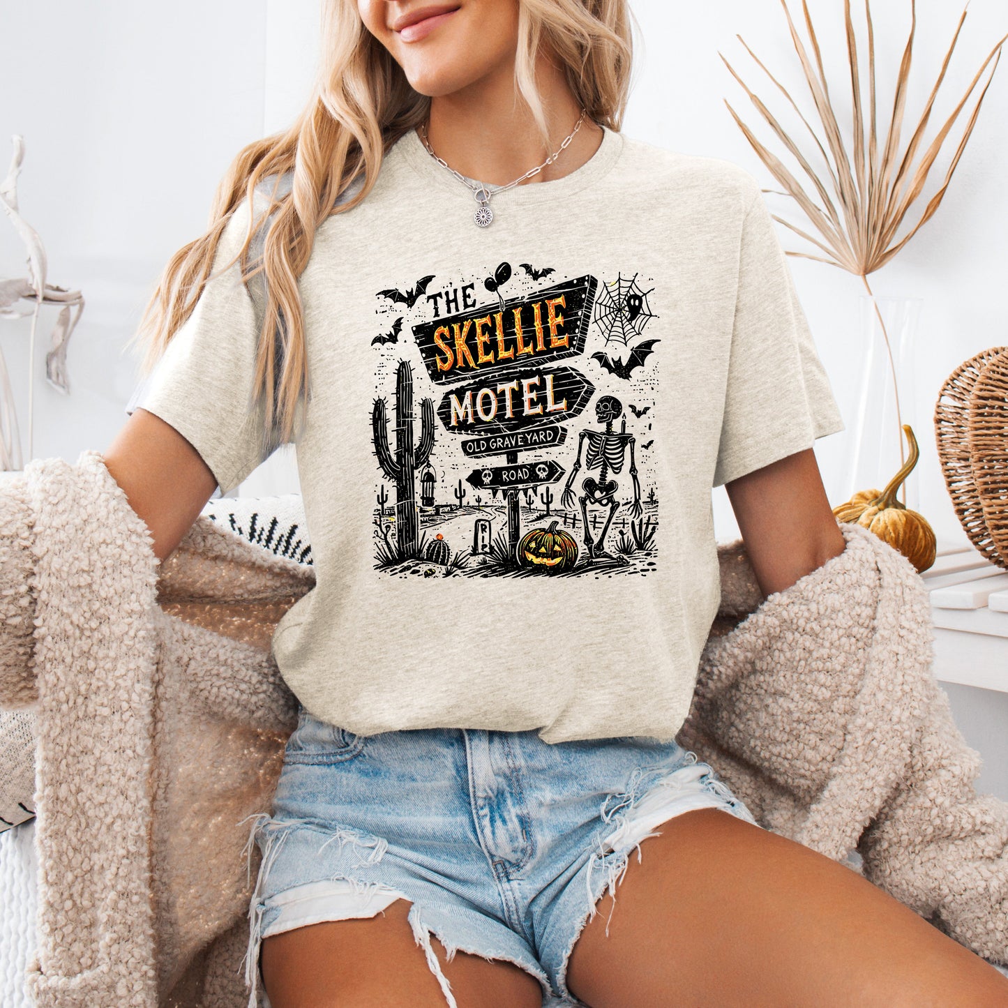 The Skellie Motel, Skeleton, Halloween, Tshirt
