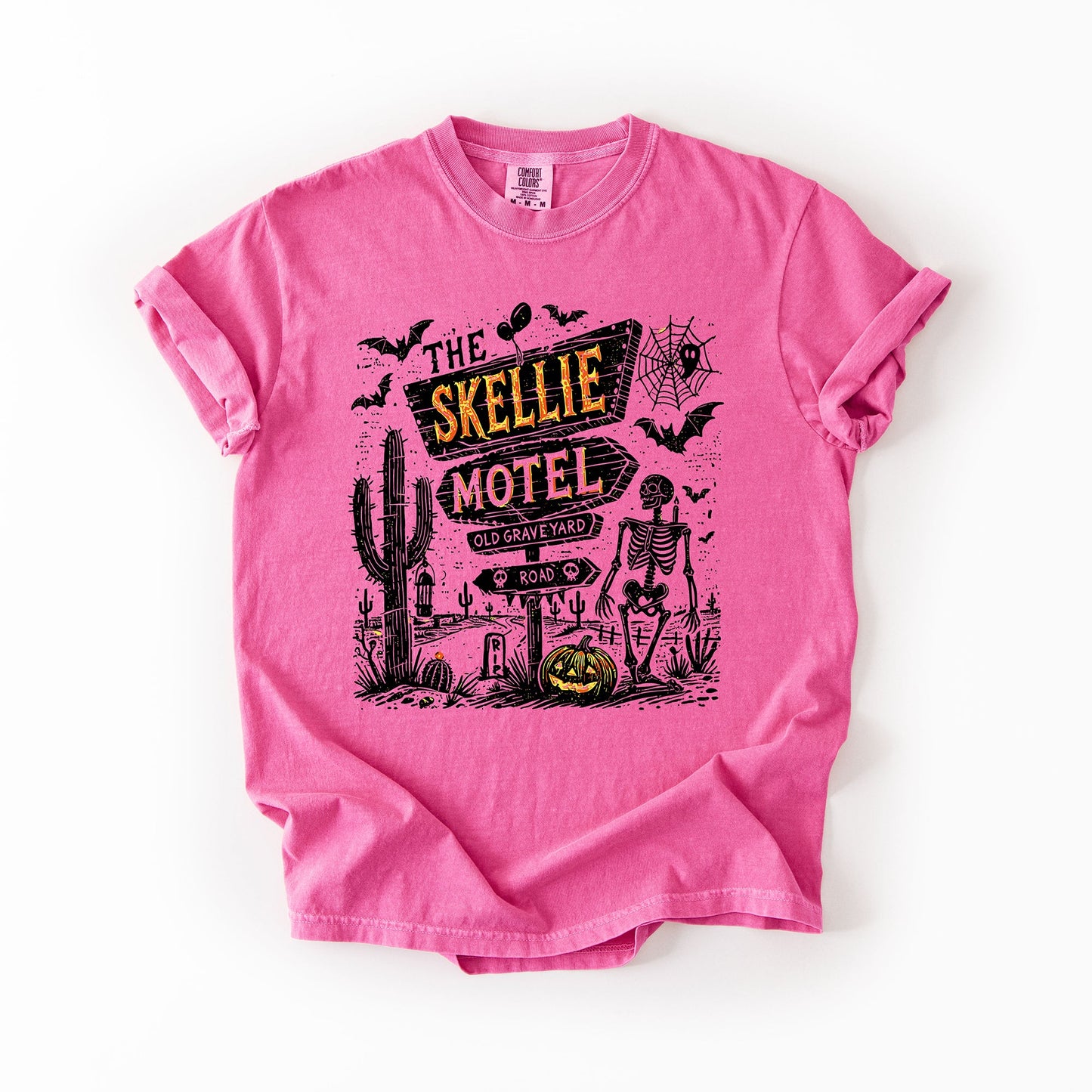 The Skellie Motel, Skeleton, Halloween, Comfort Colors T-Shirt
