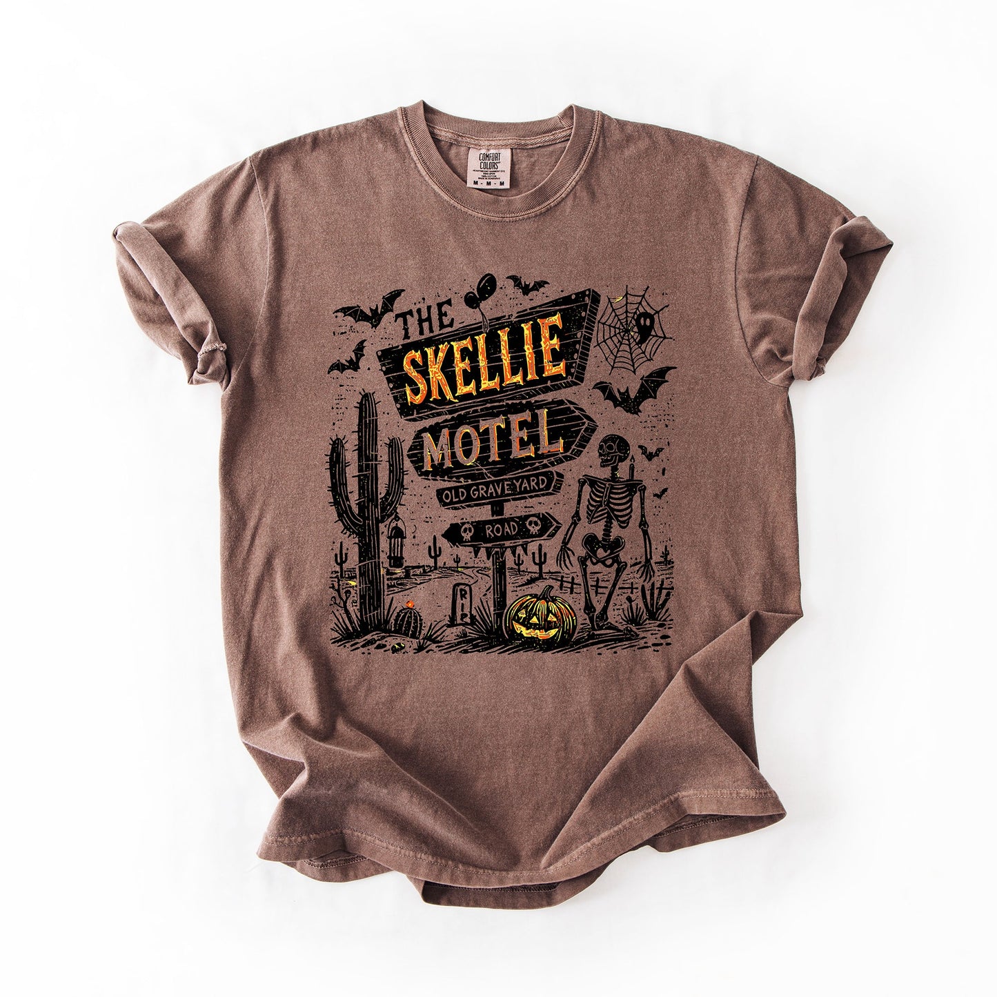 The Skellie Motel, Skeleton, Halloween, Comfort Colors T-Shirt