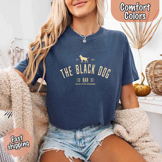 The Black Dog Comfort Colors Concert Tee – Minimalist Unisex Music Shirt