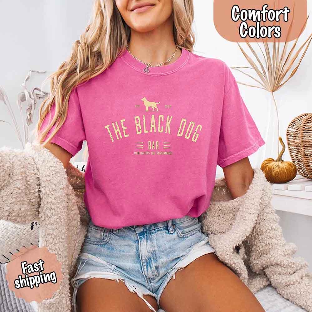 The Black Dog Comfort Colors Concert Tee – Minimalist Unisex Music Shirt