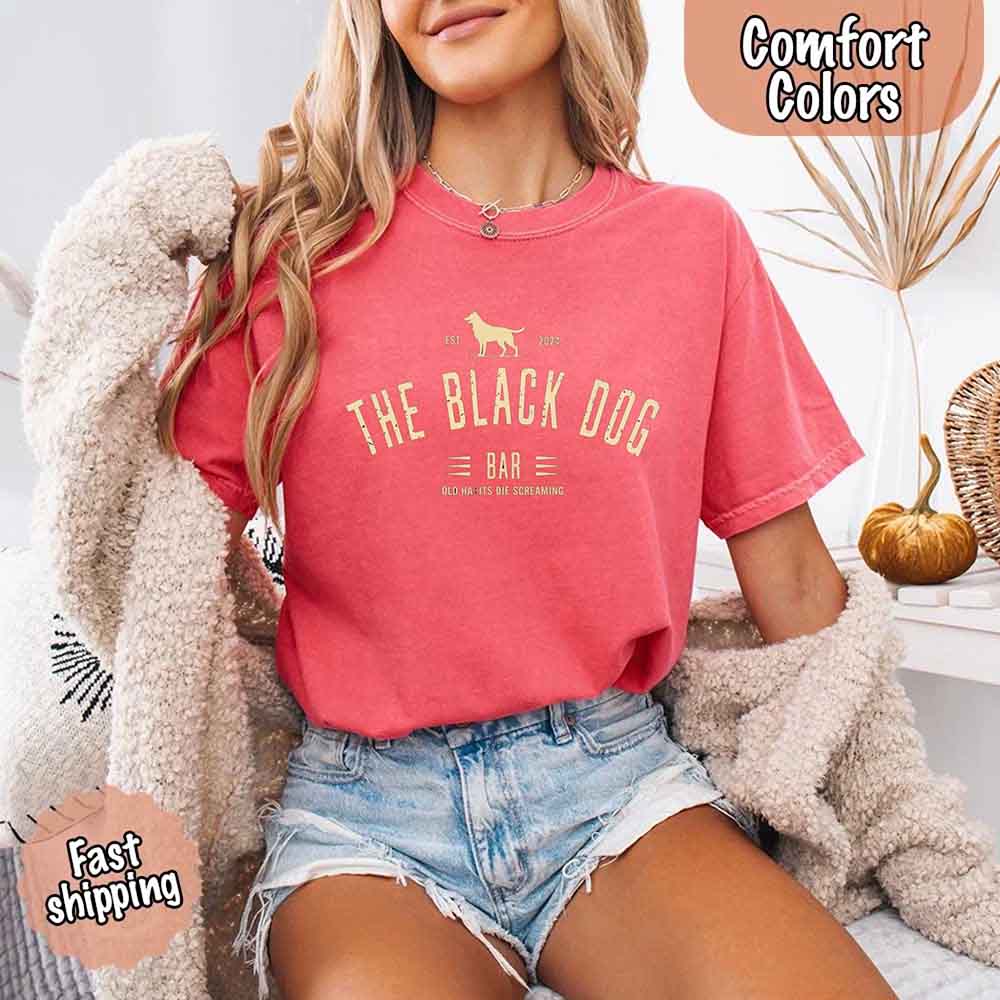 The Black Dog Comfort Colors Concert Tee – Minimalist Unisex Music Shirt