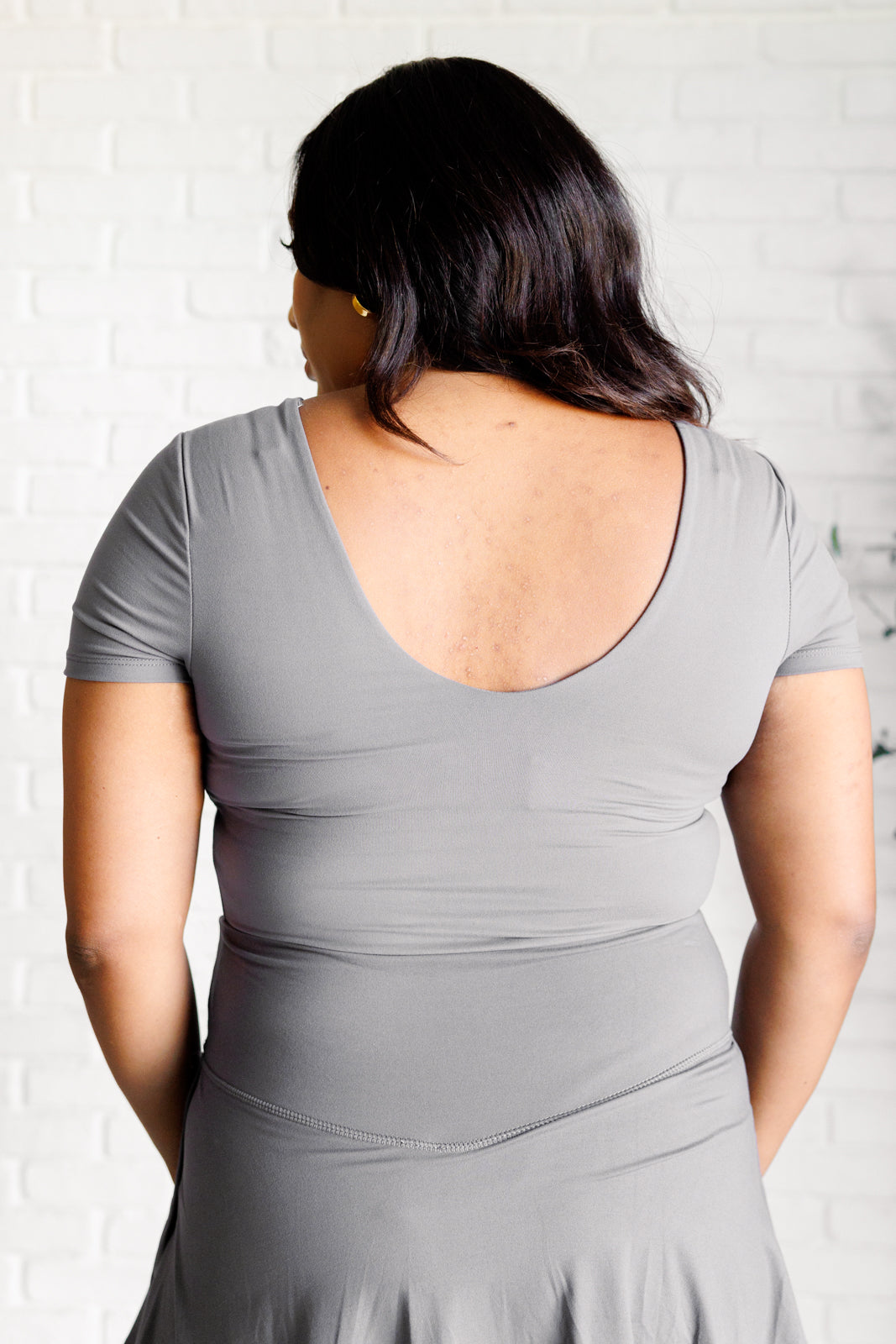 They're Not Like Us Titanium Square Neck Bodysuit