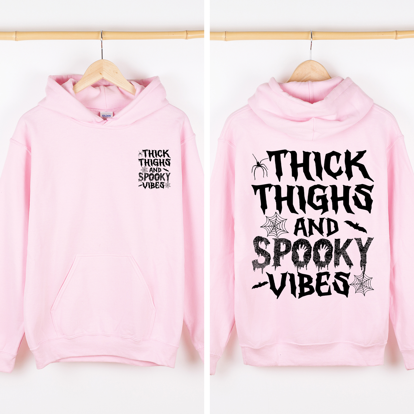 Reading Ghost Graphic Front and Back Halloween Hoodie Refinery Number One