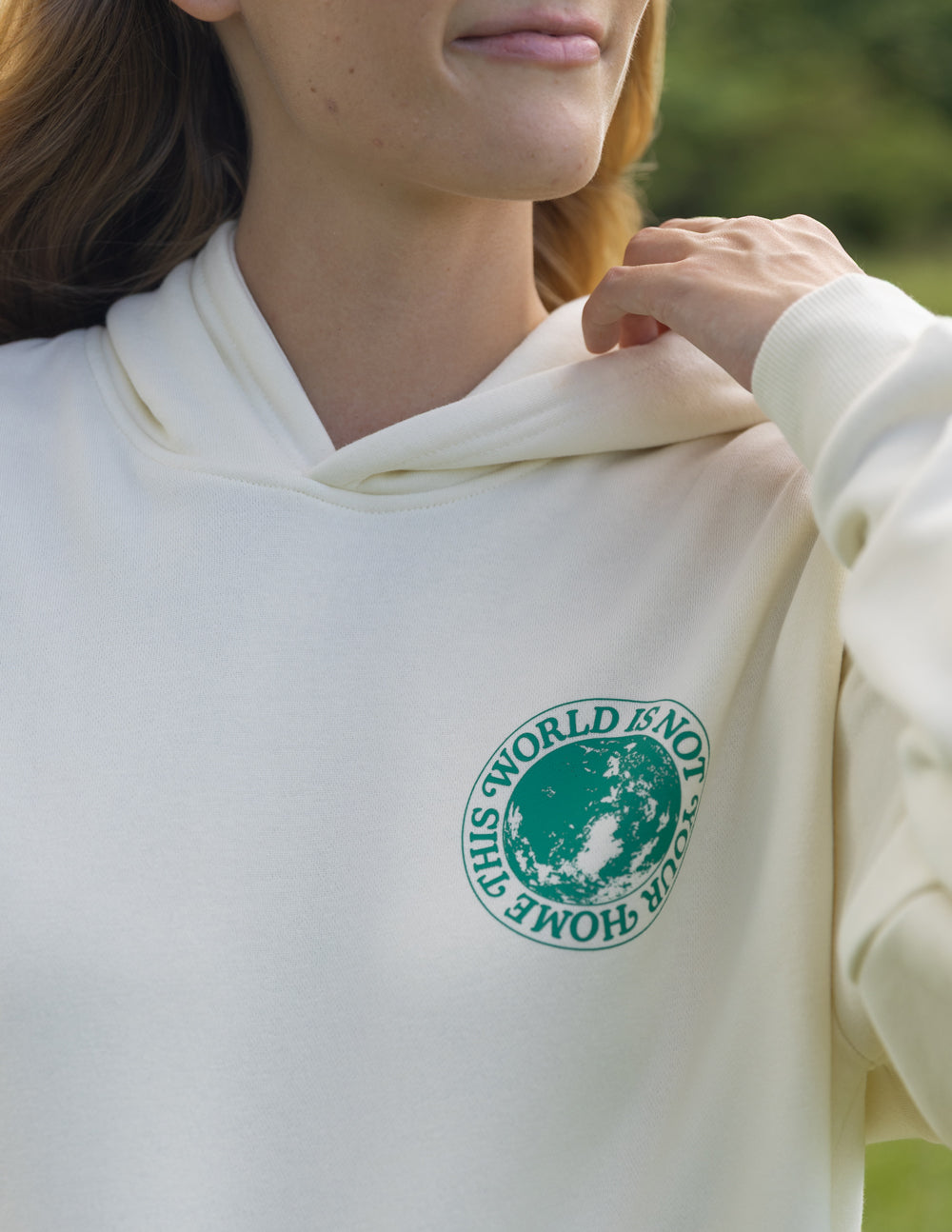 Unisex Hoodie Relaxed Fit Egret This World Is Not Your Home