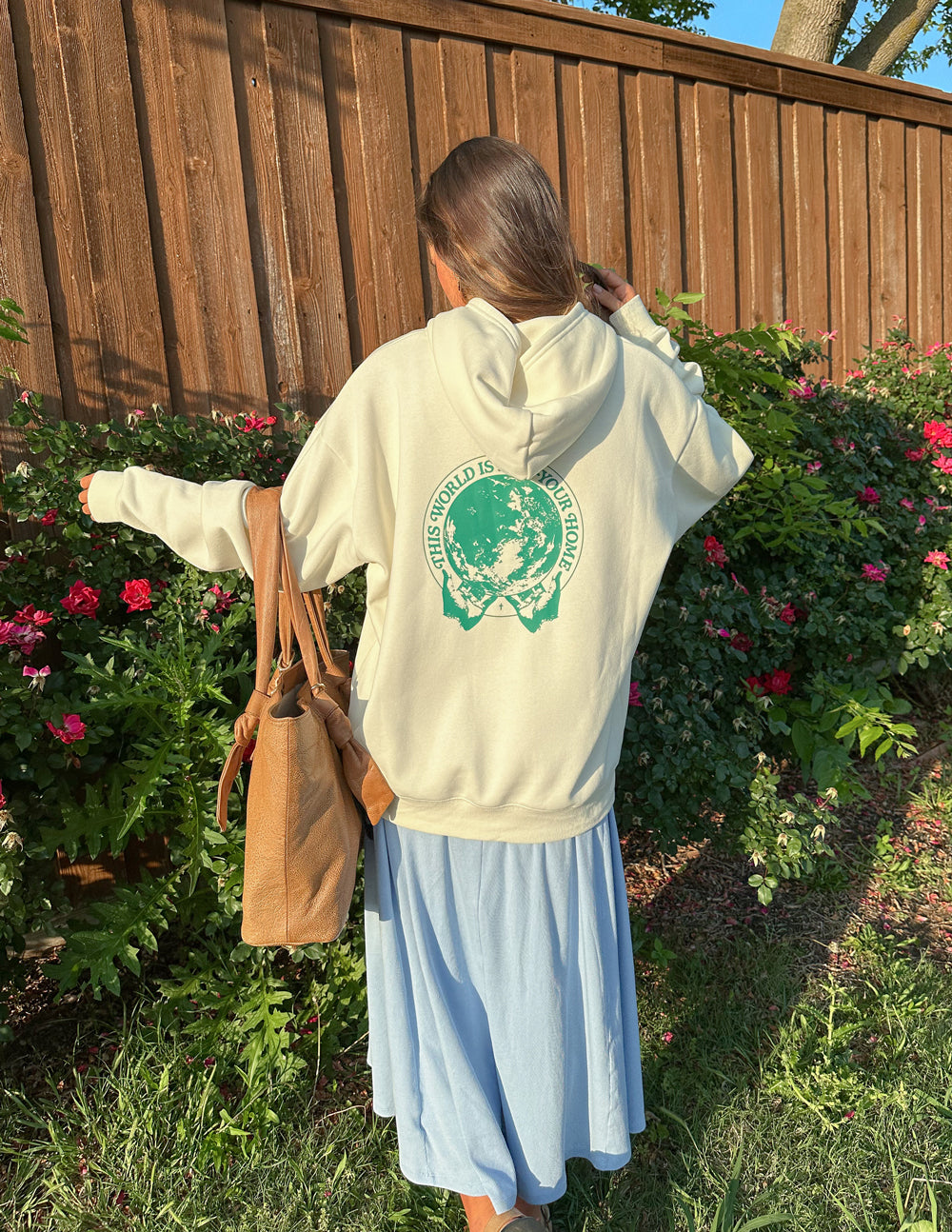 Unisex Hoodie Relaxed Fit Egret This World Is Not Your Home