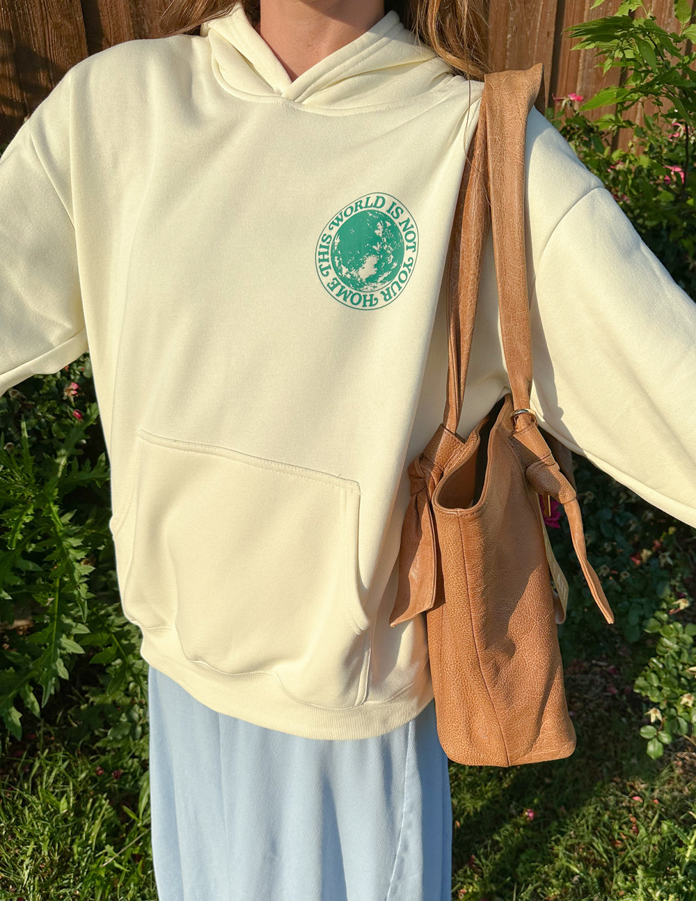 Unisex Hoodie Relaxed Fit Egret This World Is Not Your Home