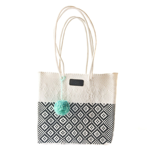 White Woven Tote Eco-Friendly Tote Bag Tin Marin