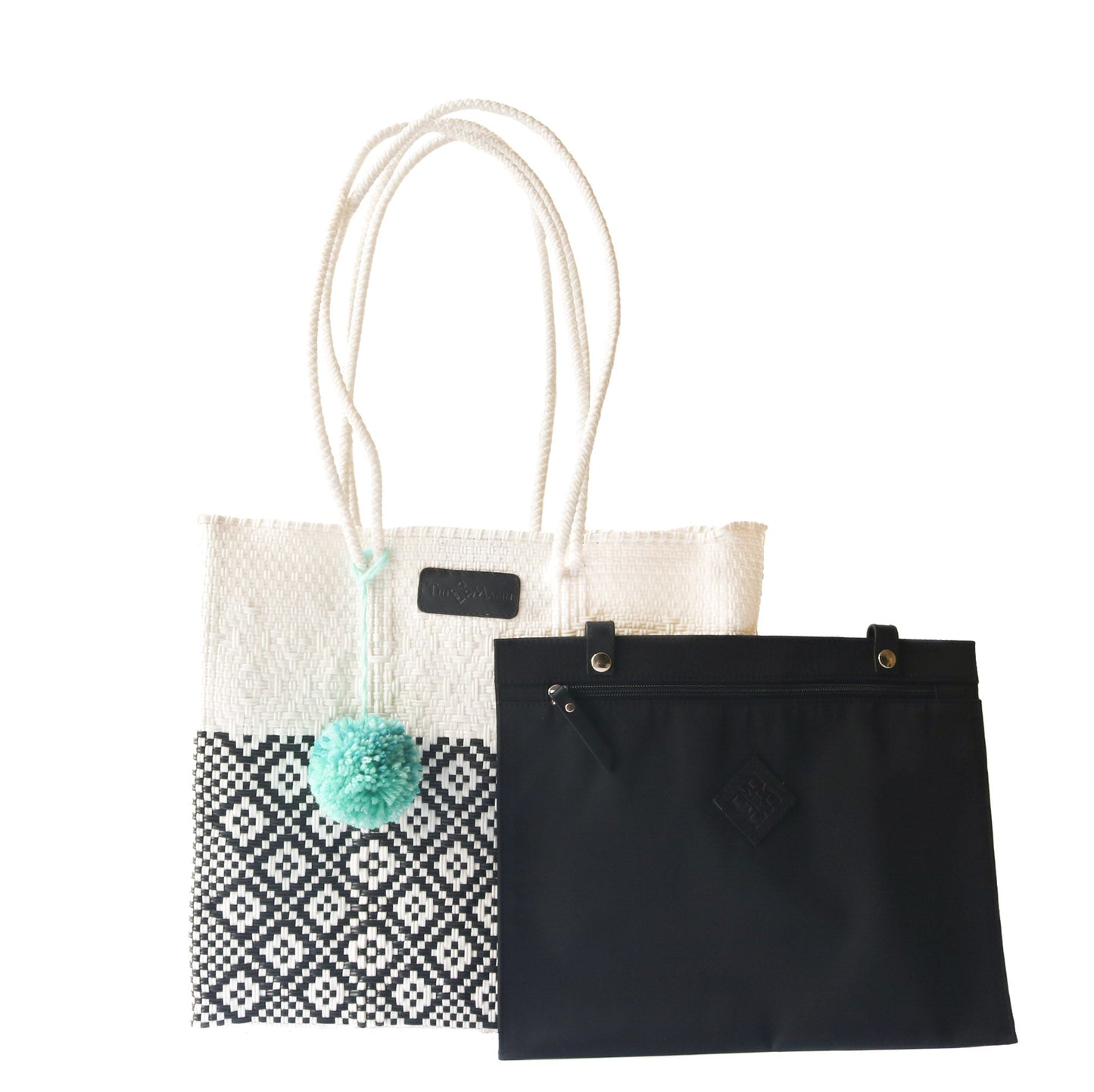 White Woven Tote Eco-Friendly Tote Bag Tin Marin