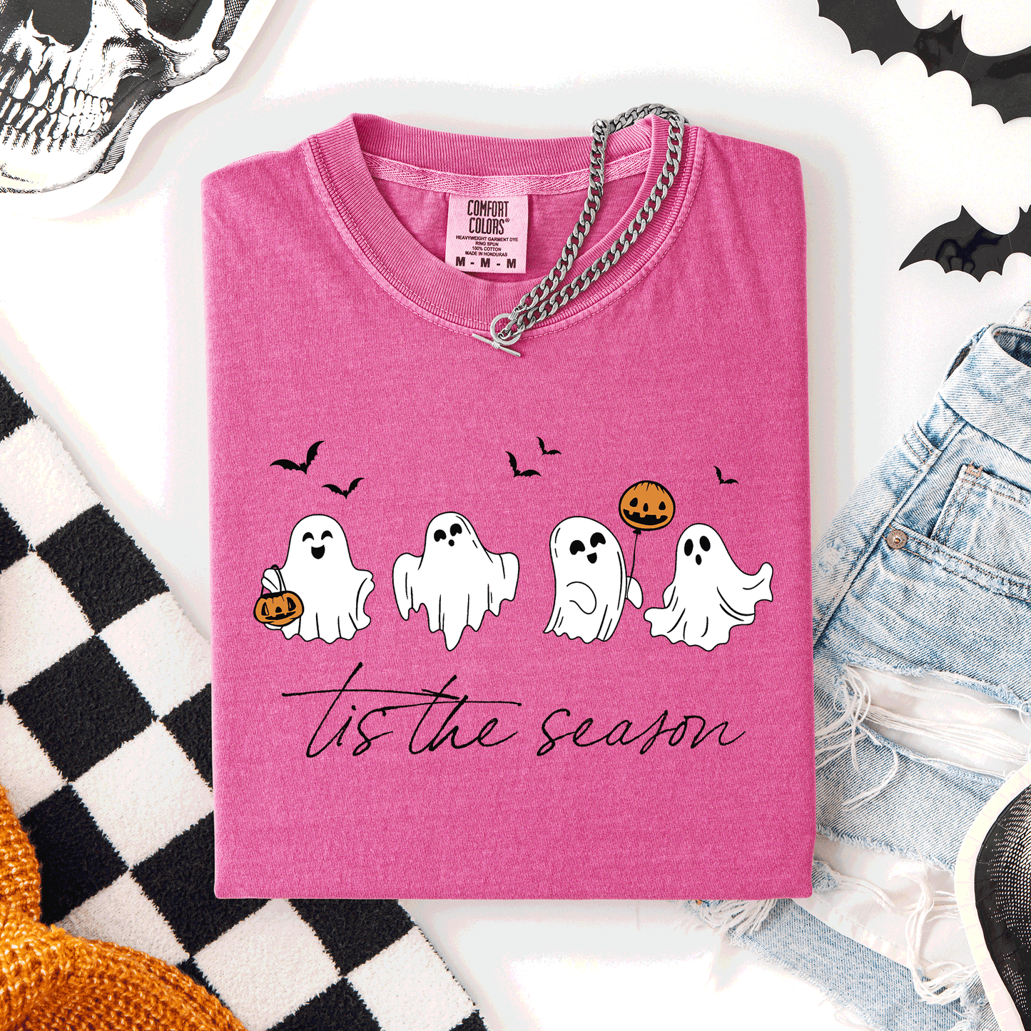 Tis The Season, Cute Ghosts, Halloween, Comfort Colors T-Shirt