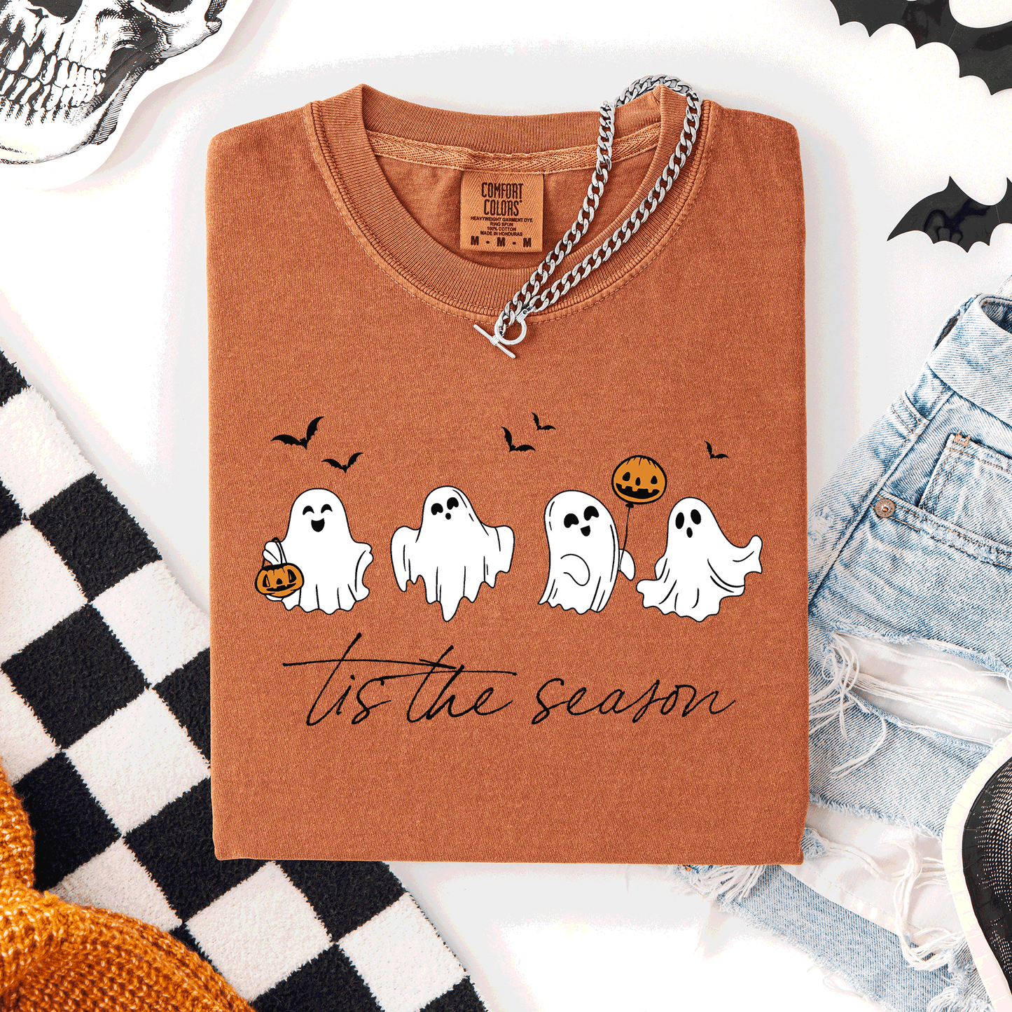 Tis The Season, Cute Ghosts, Halloween, Comfort Colors T-Shirt