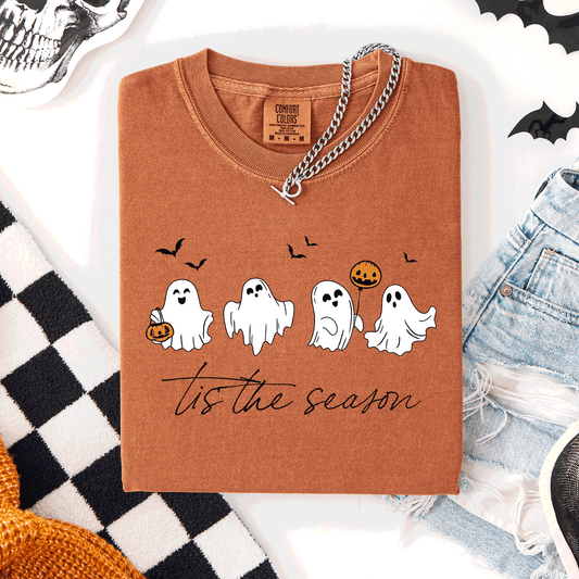 Tis The Season, Cute Ghosts, Halloween, Comfort Colors T-Shirt