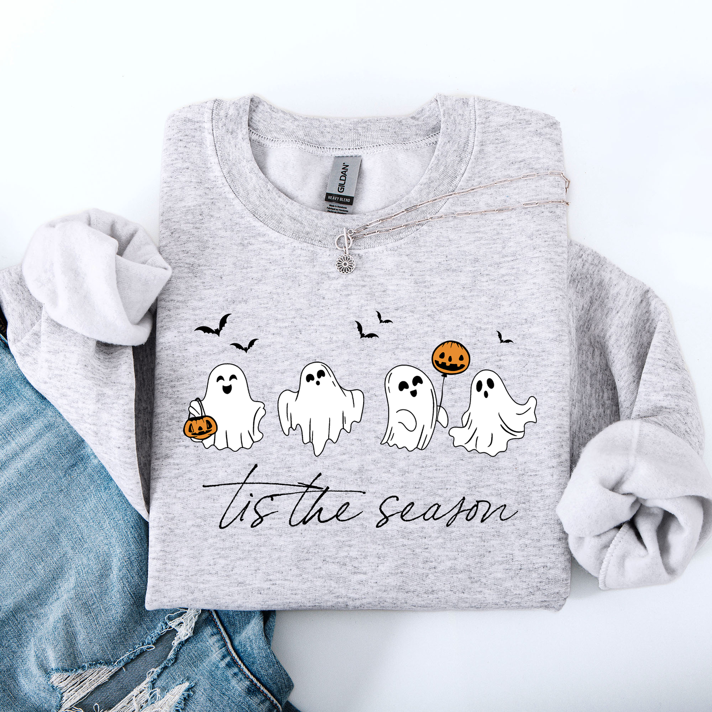 Tis The Season, Cute Ghosts, Halloween Sweatshirt