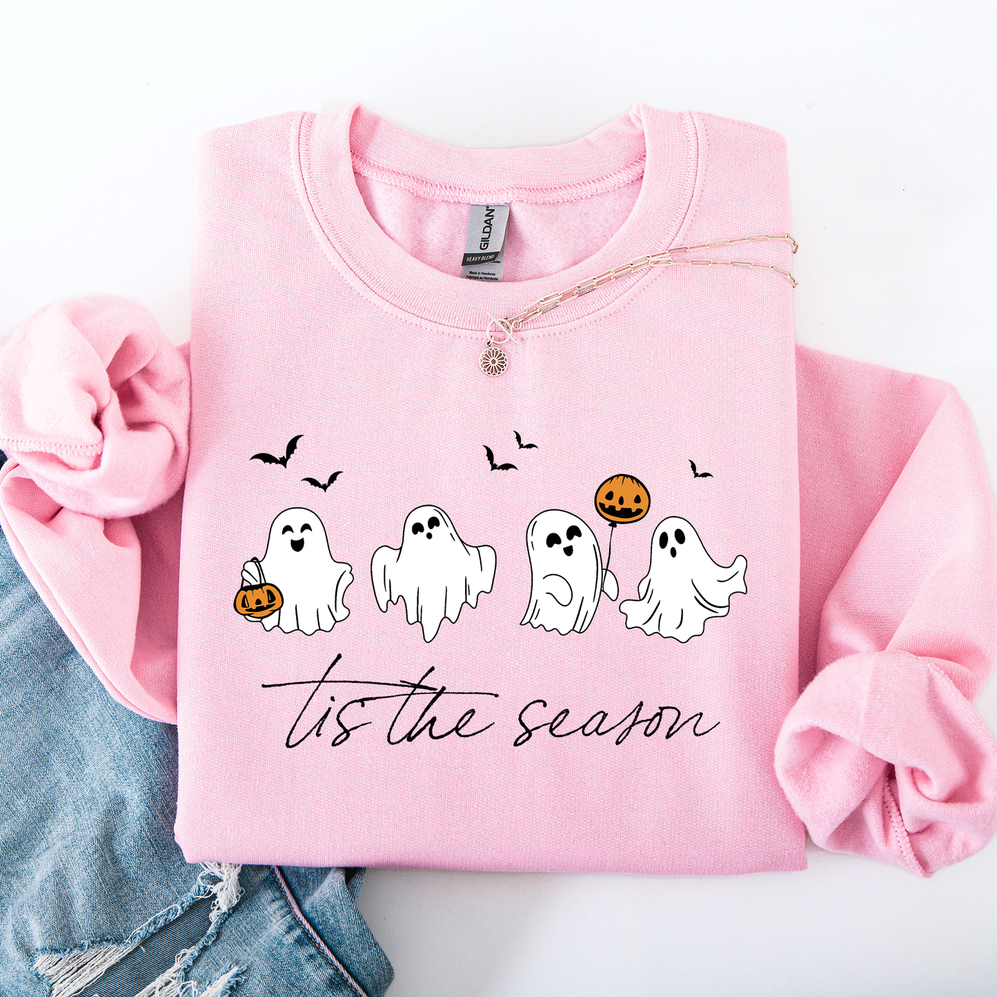 Tis The Season, Cute Ghosts, Halloween Sweatshirt