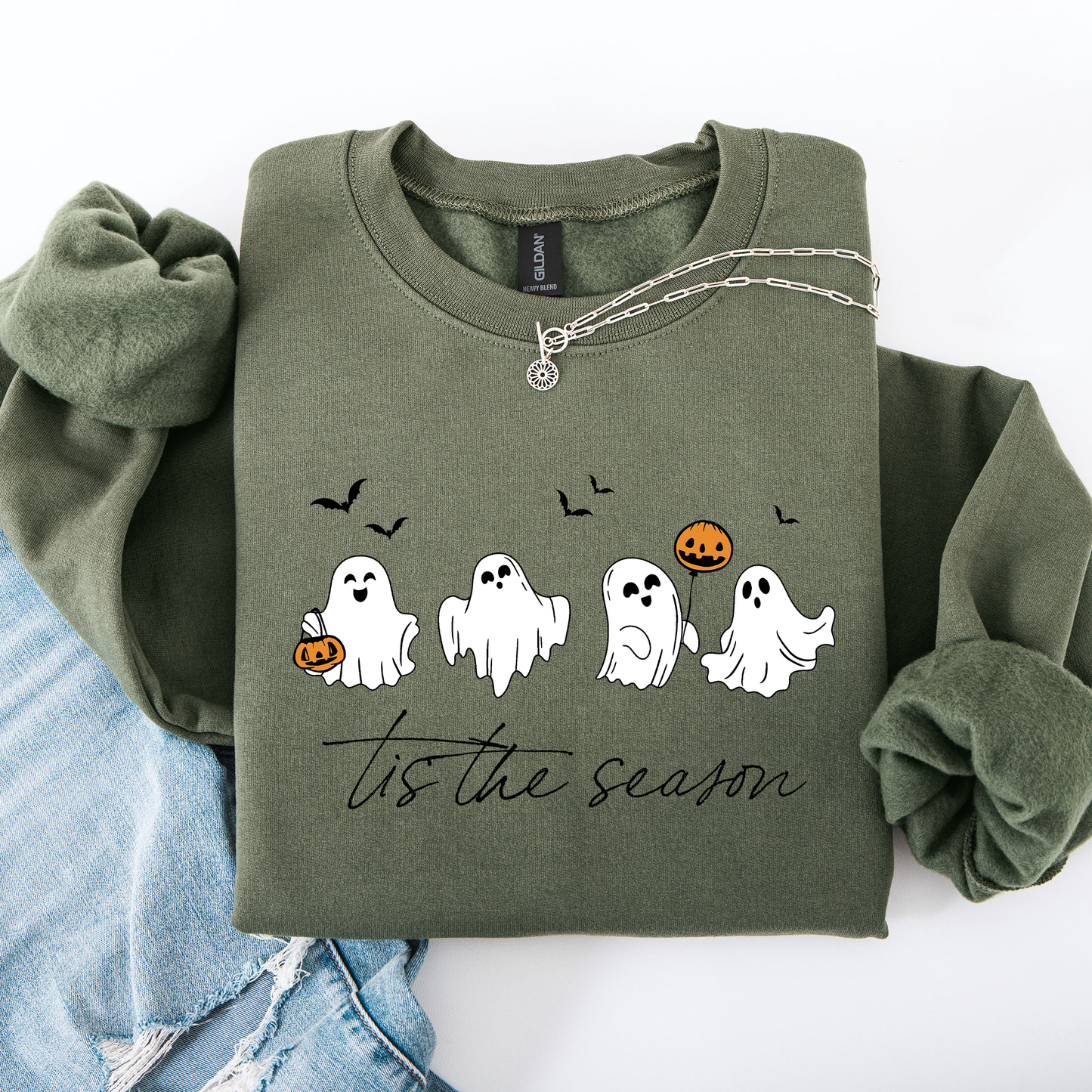 Tis The Season, Cute Ghosts, Halloween Sweatshirt