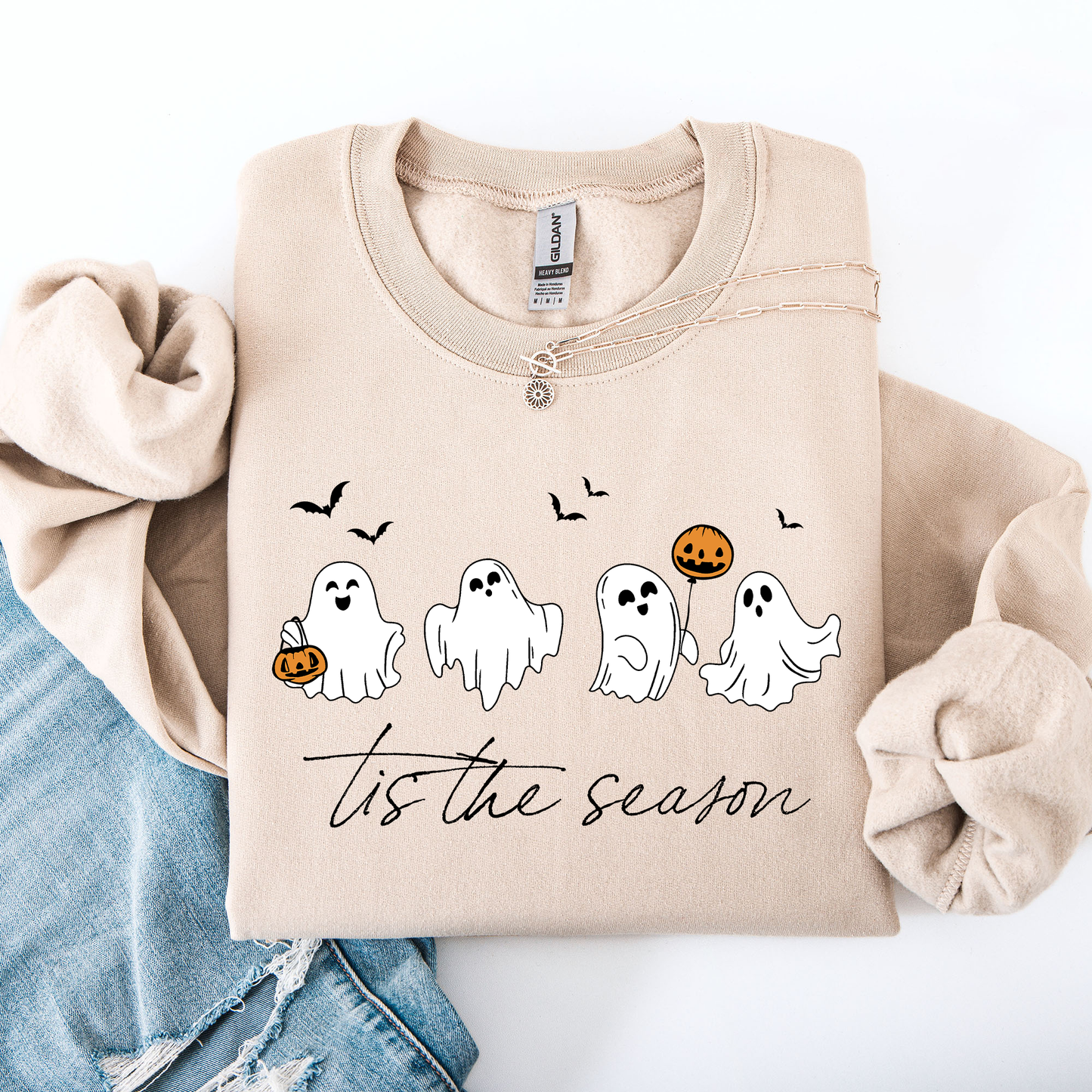 Tis The Season, Cute Ghosts, Halloween Sweatshirt