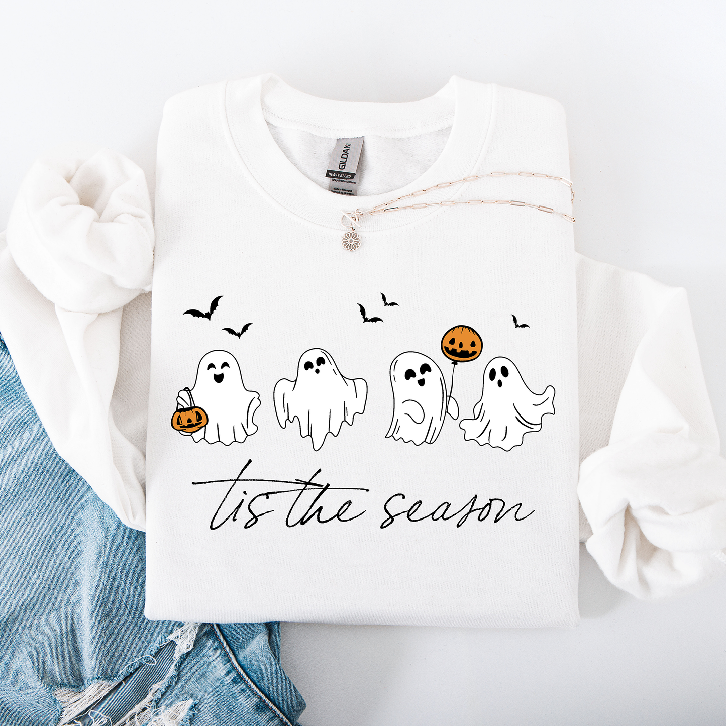 Tis The Season, Cute Ghosts, Halloween Sweatshirt