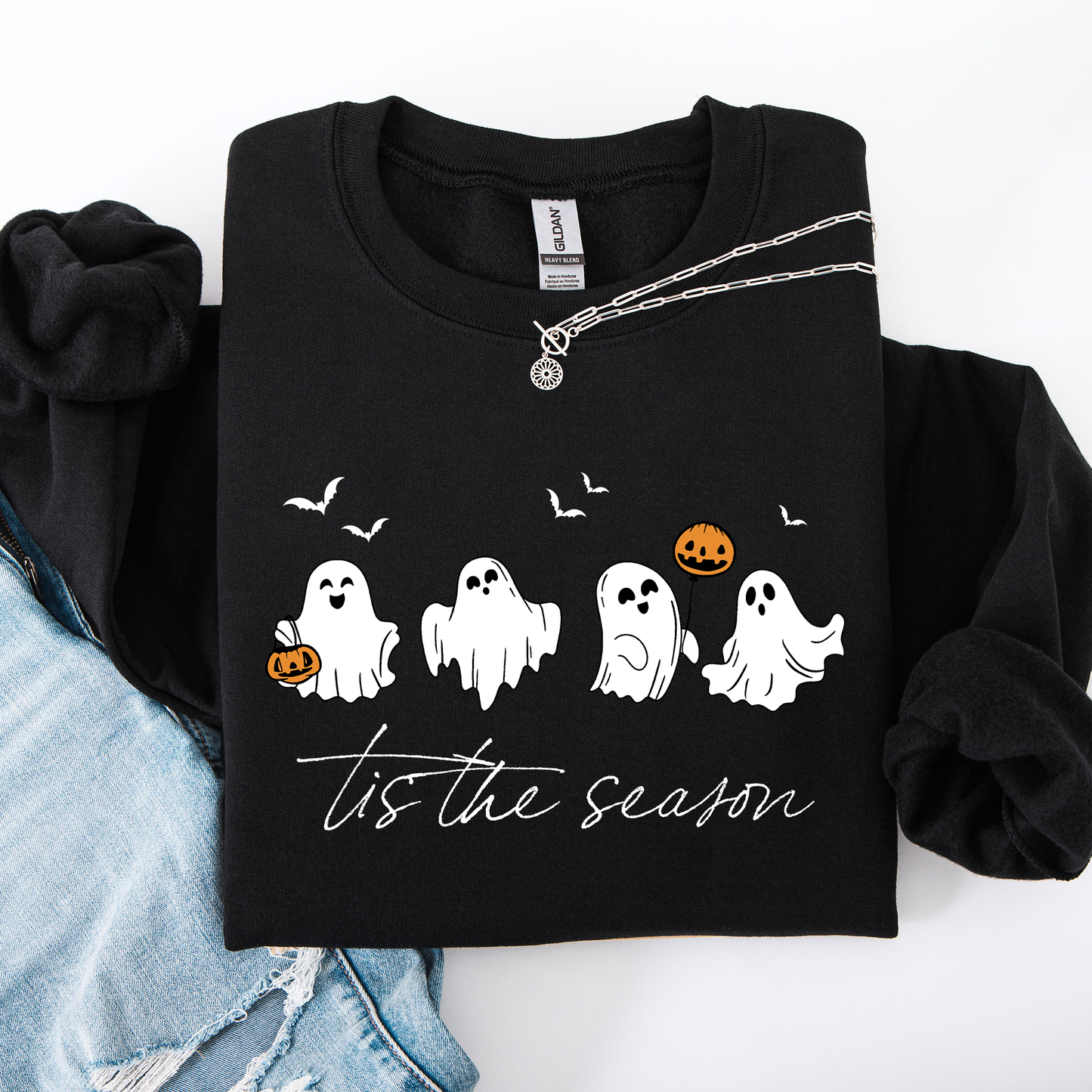 Tis The Season, Cute Ghosts, Halloween Sweatshirt