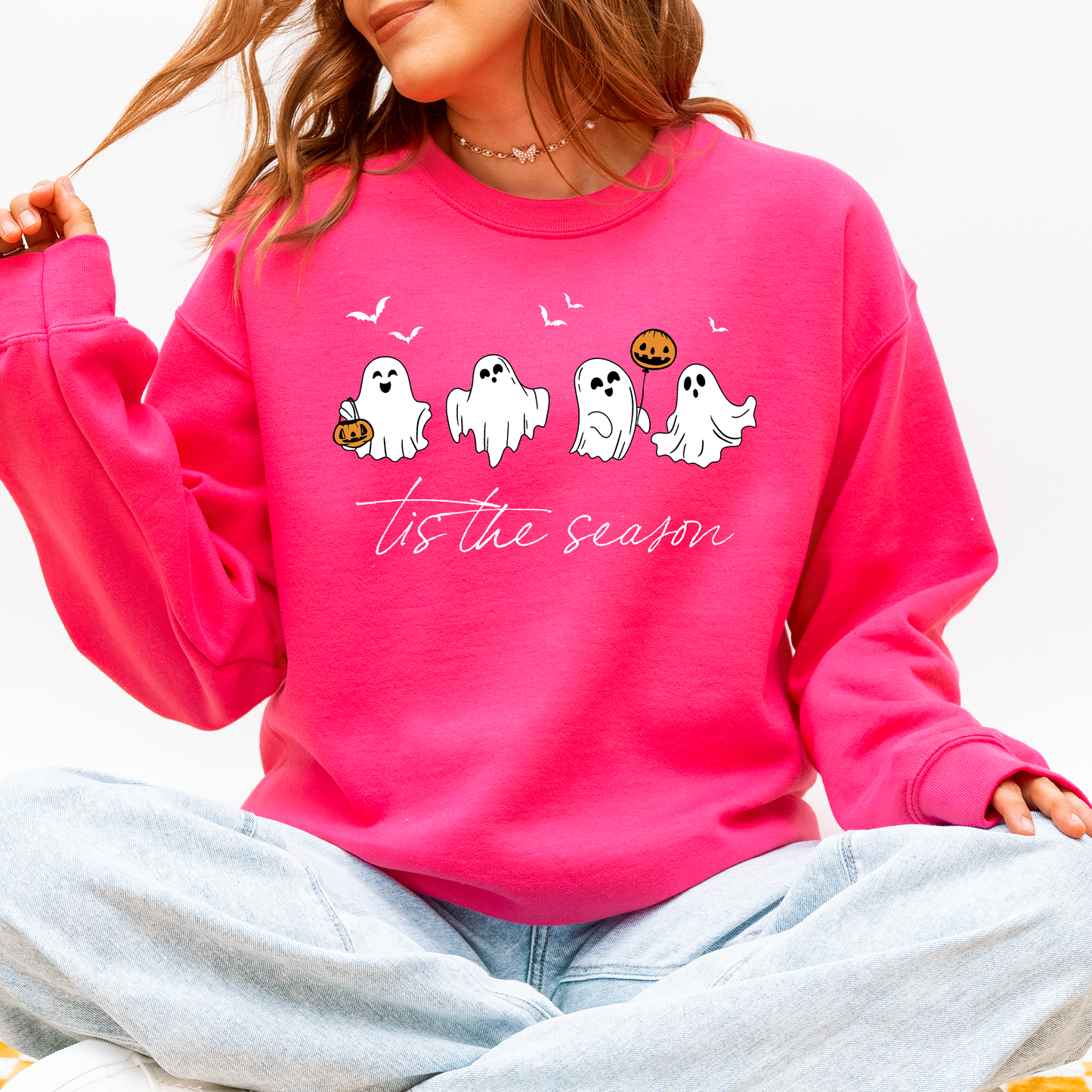 Tis The Season, Cute Ghosts, Halloween Sweatshirt