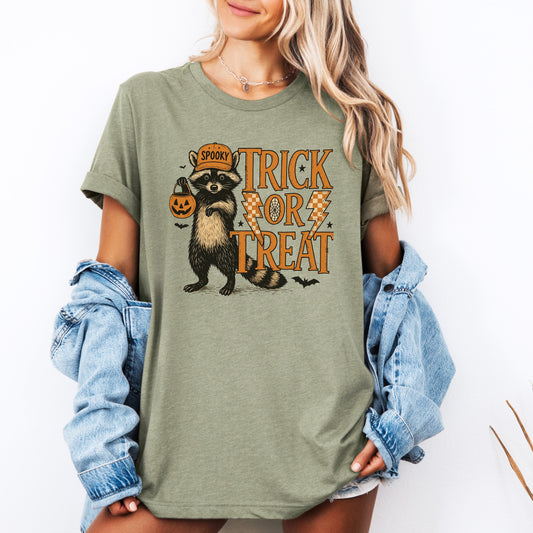 Trick or Treat Raccoon, Cute, Halloween, Spooky, Tshirt