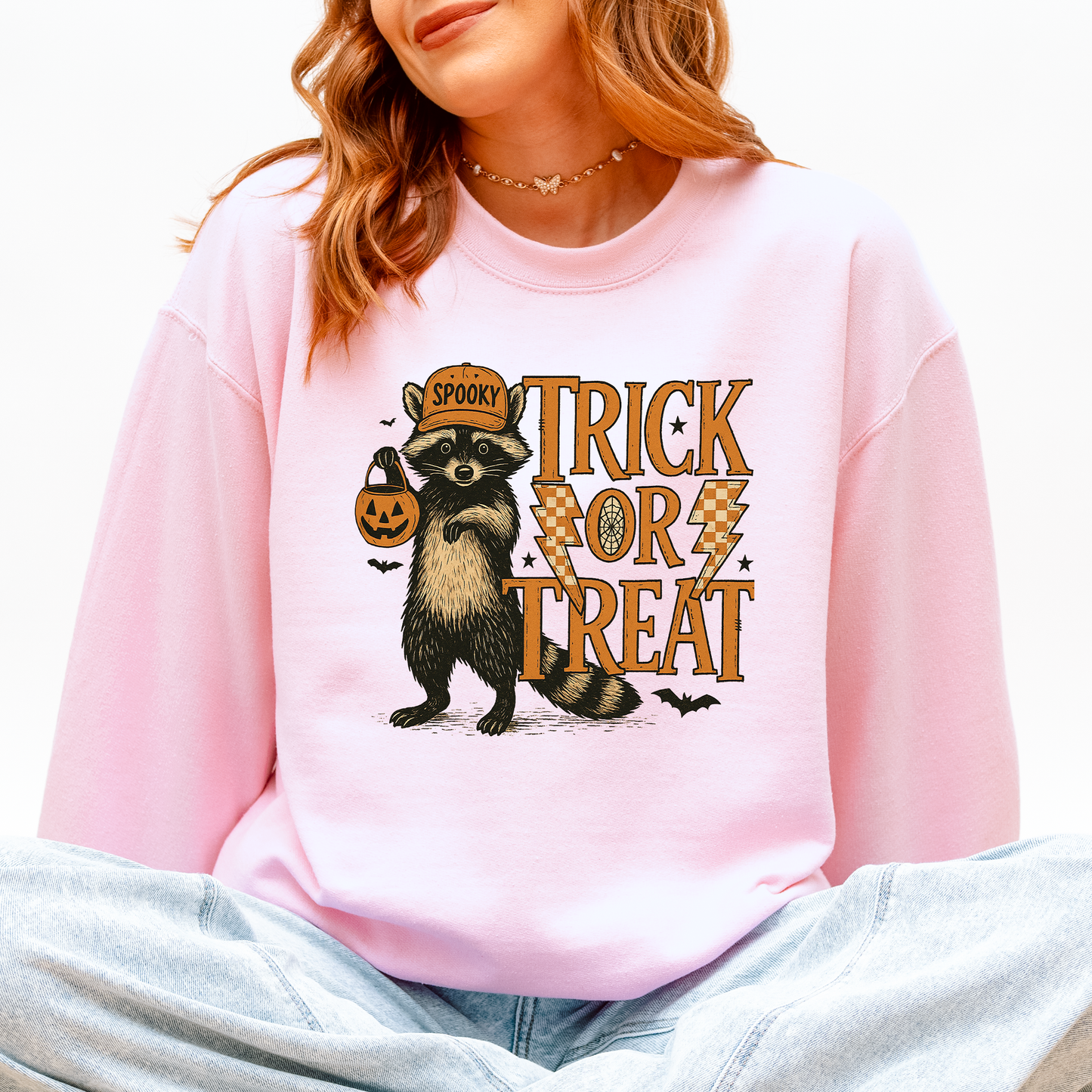 Trick or Treat Raccoon, Cute, Halloween, Spooky Sweatshirt