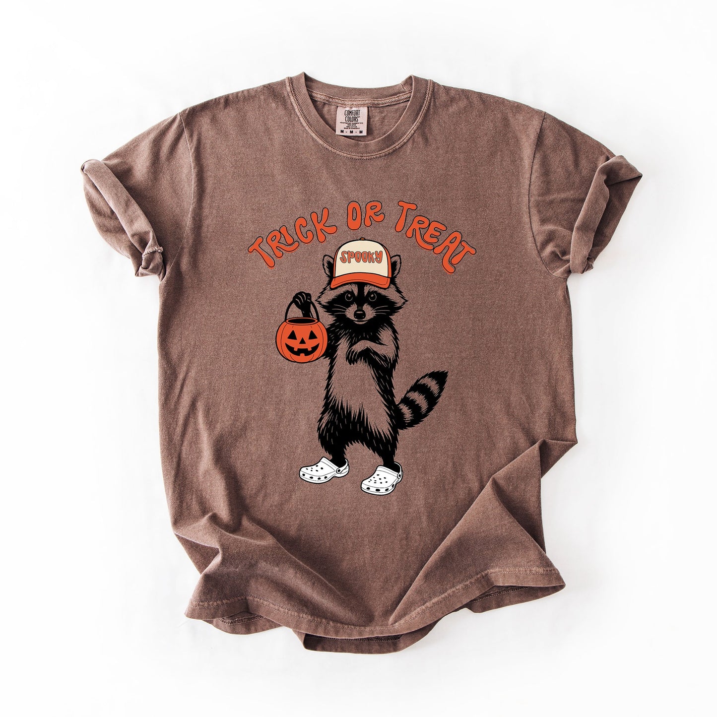 Trick or Treat, Feral Raccoon, Funny, Spooky, Halloween, Trending Graphic Tee, Tshirt, Comfort Colors T-Shirt