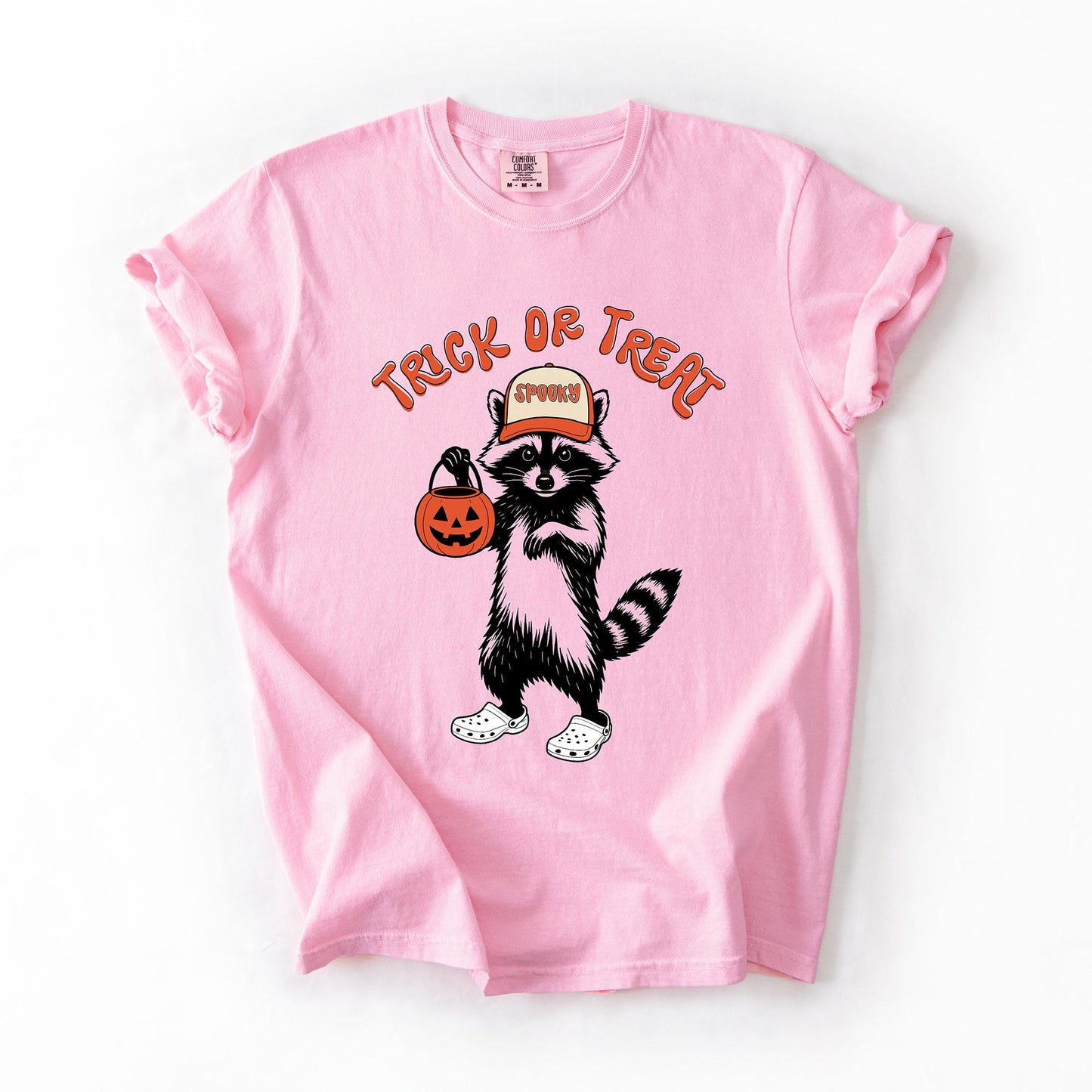 Trick or Treat, Feral Raccoon, Funny, Spooky, Halloween, Trending Graphic Tee, Tshirt, Comfort Colors T-Shirt
