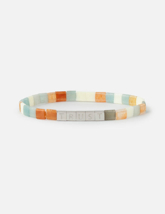 Trust Tile Letter Bracelet
