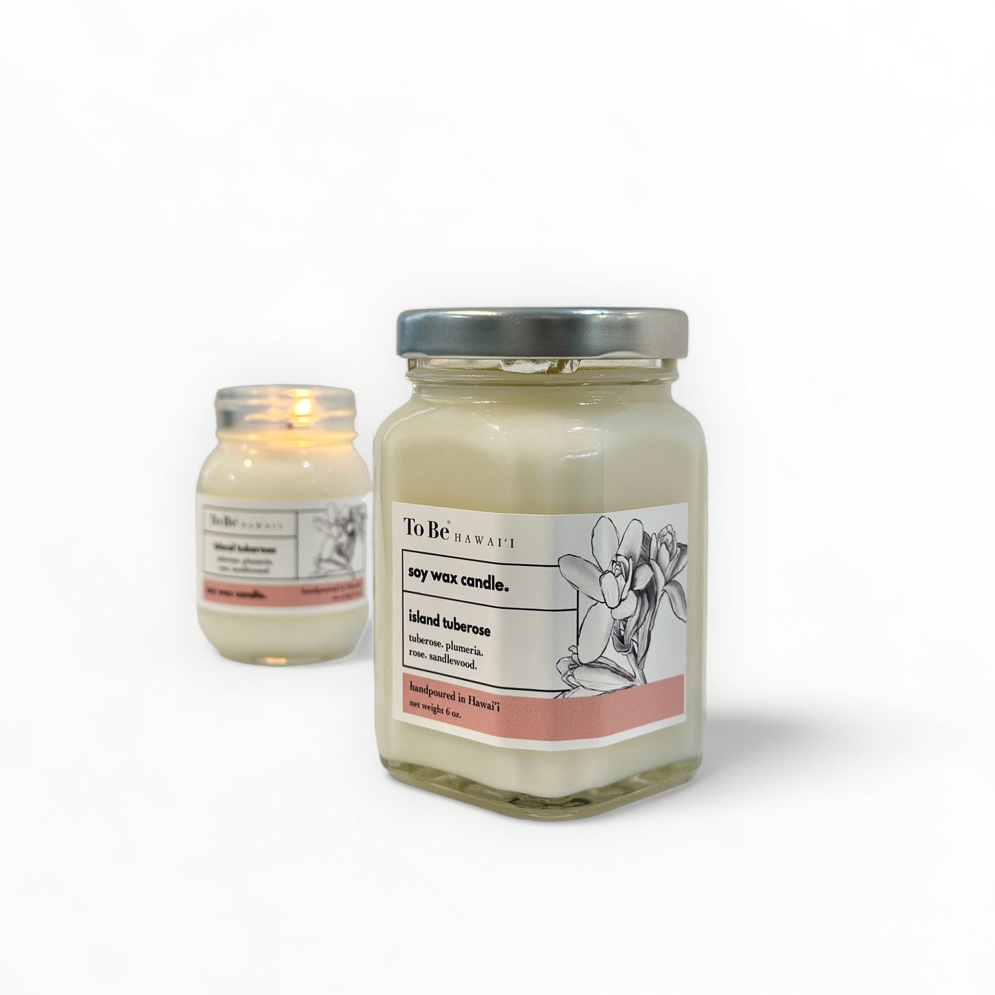 Island Tuberose Soy Wax Candle Handcrafted in Hawai'i
