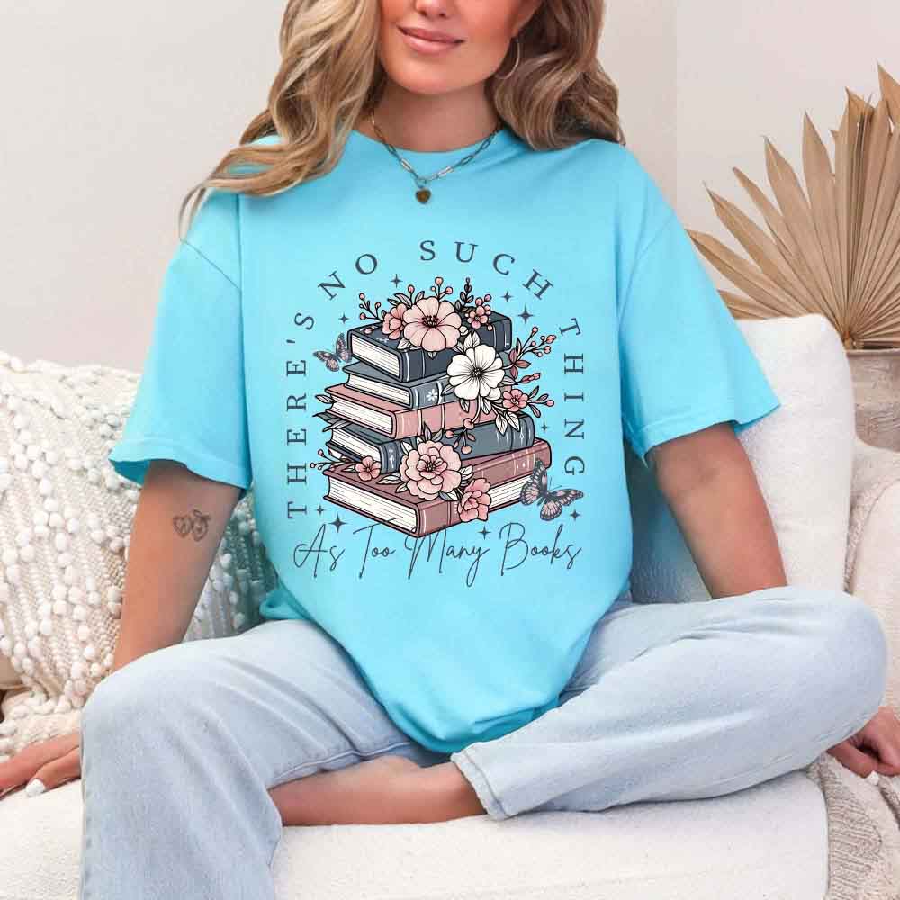 Floral Book Lover Too Many Books Tee Women's T-Shirt