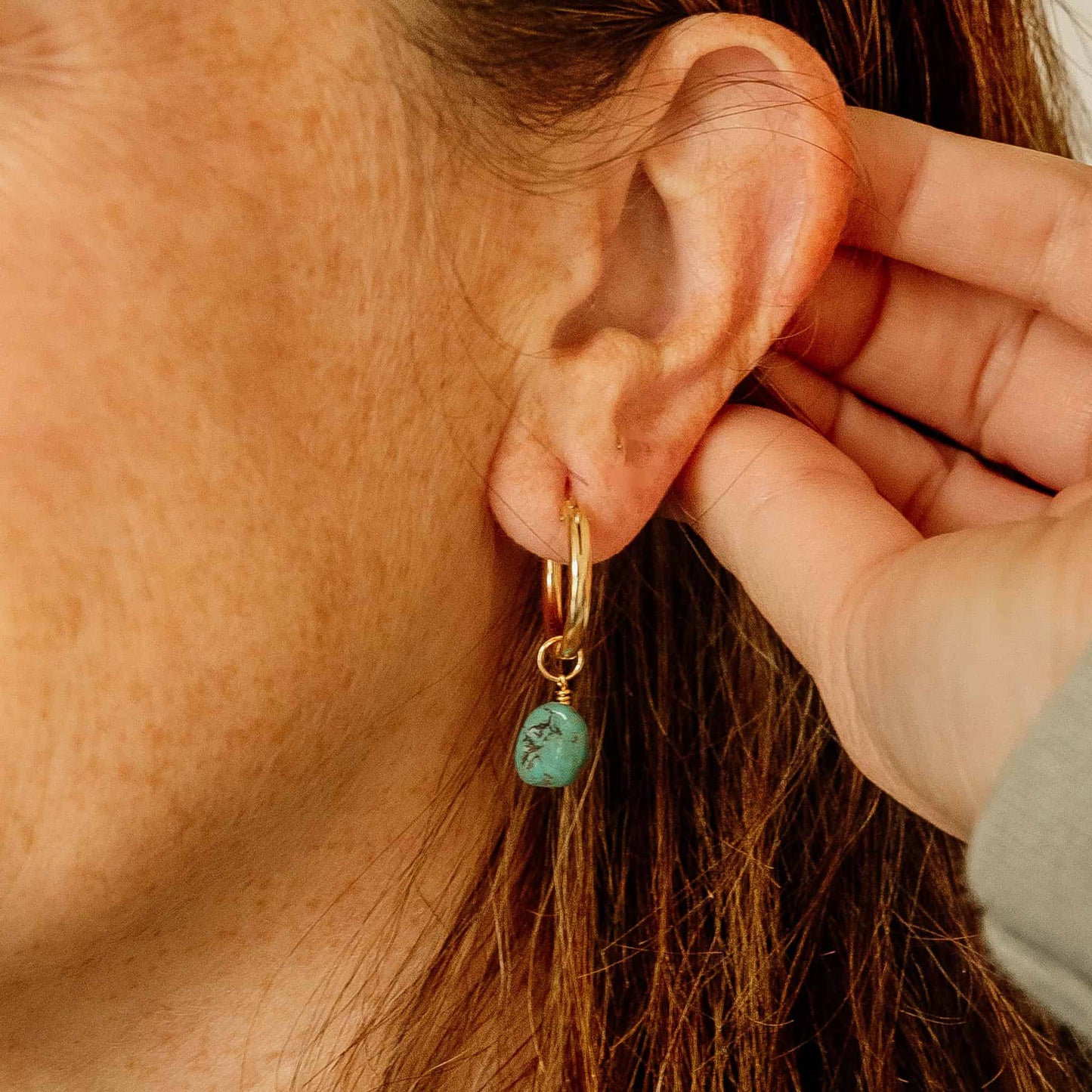 Blue Turquoise Nugget Charms Earring Charms Sela Designs