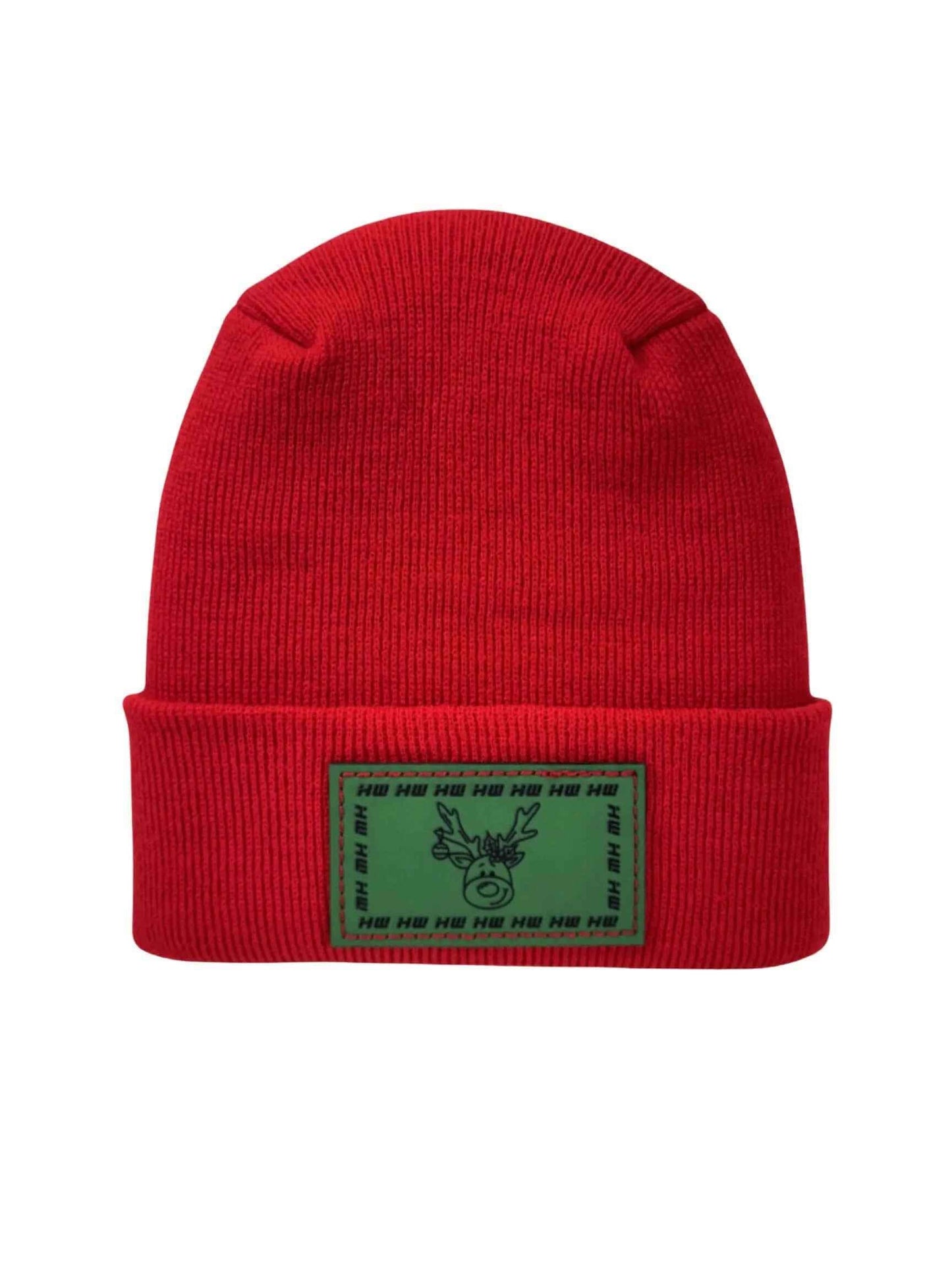 Christmas Reindeer H-Stitch Beanie Red Limited Edition Haakwear