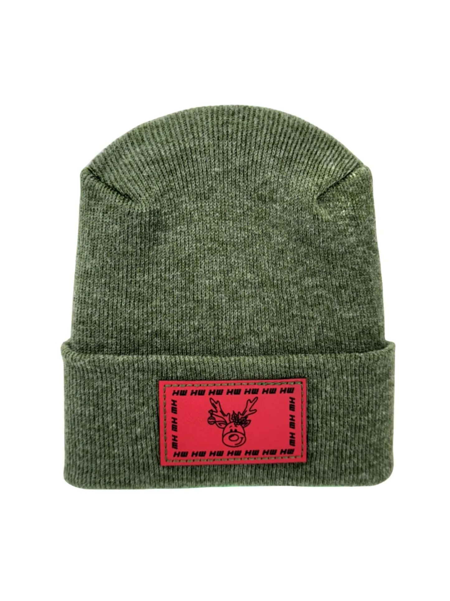 Reindeer Limited Edition, HW H-Stitch Beanie - Exclusive Christmas Hat Collection, GREEN