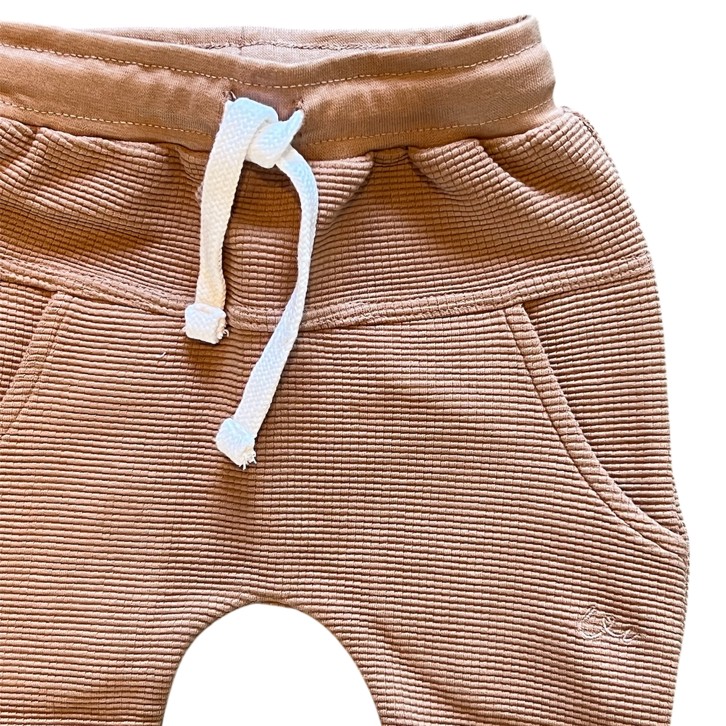 Waffle Knit Cozy Joggers in Umber for Kids Laree + Co.