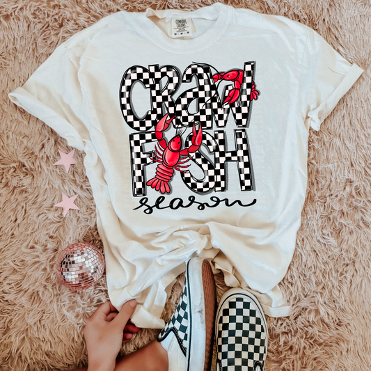 Checker Crawfish Season Key Attribute Tee or Sweatshirt