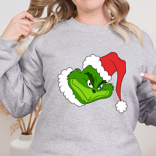 Grinch Printed Sweatshirt Unisex Cut