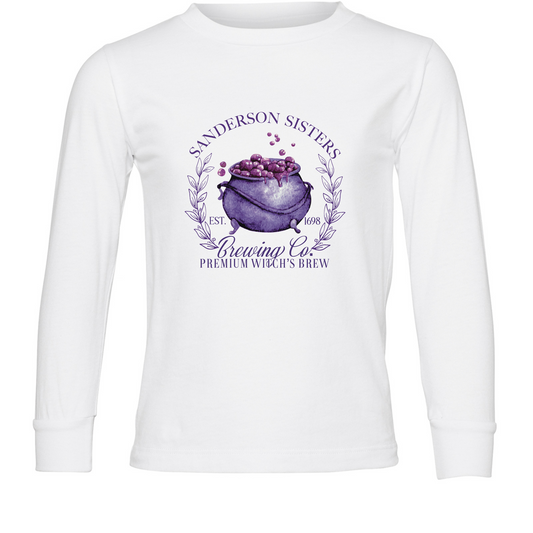 Sanderson Sisters Brewing CO Witchy Long Sleeve Graphic Tee