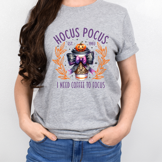 Hocus Pocus I need Coffee Graphic Tee Unisex
