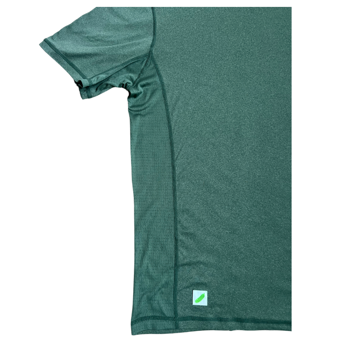 Pickleball Court Men's Heather Green Performance Shirt Varsity Pickle