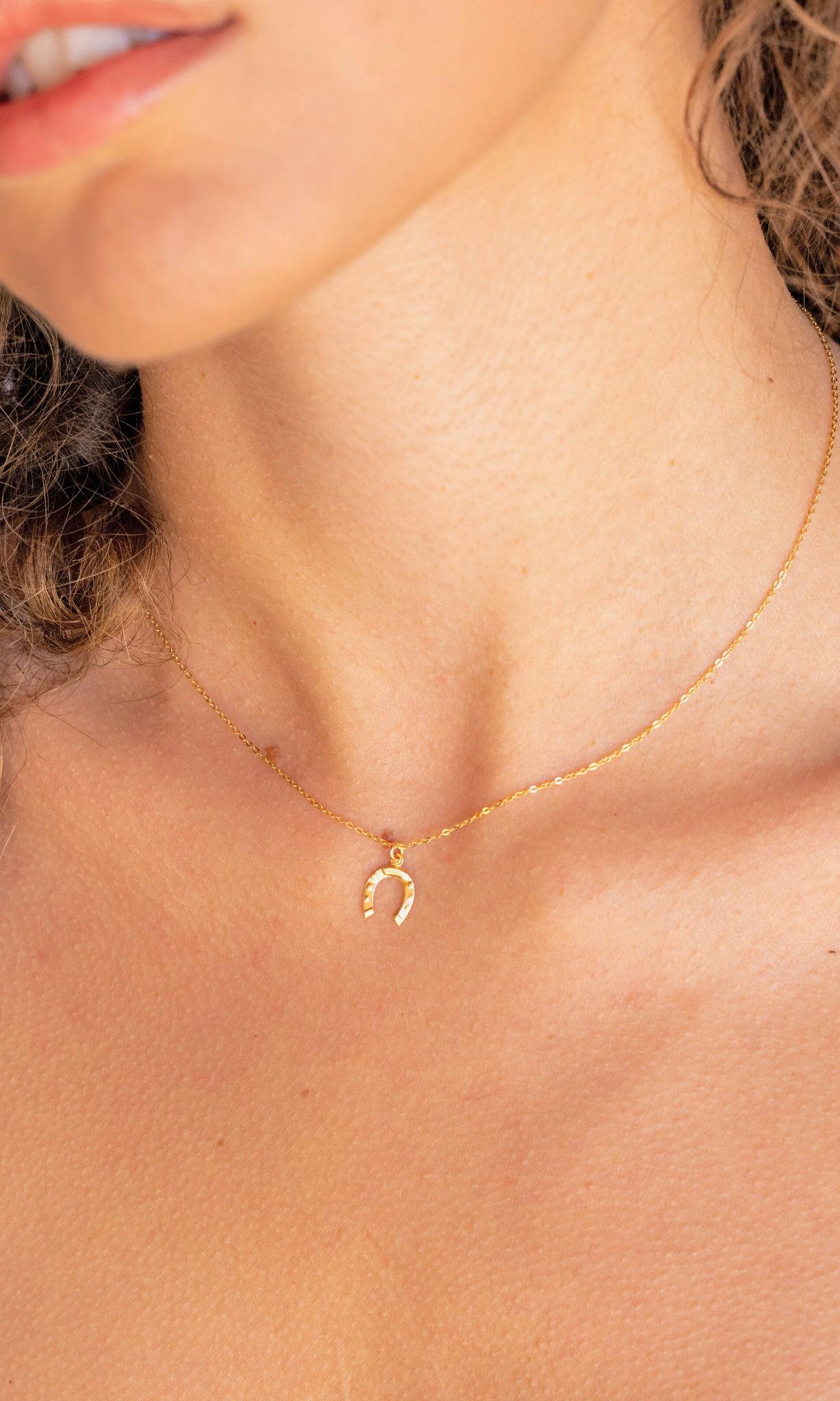 Colt Horseshoe Charm Necklace 16' Chain 14k Gold Filled or Sterling Silver