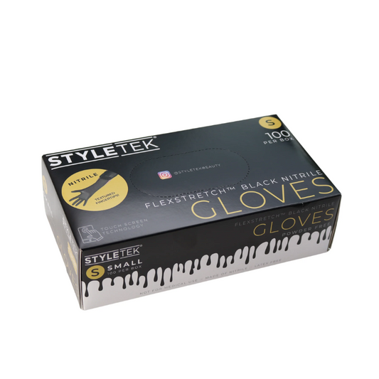 Black Nitrile Gloves XLarge 100pk Styletek