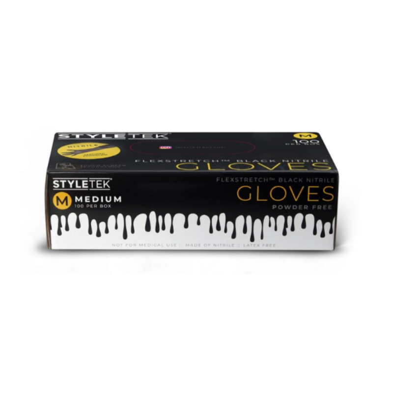 Black Nitrile Gloves XLarge 100pk Styletek