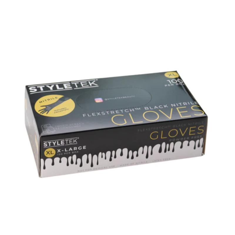 Black Nitrile Gloves XLarge 100pk Styletek