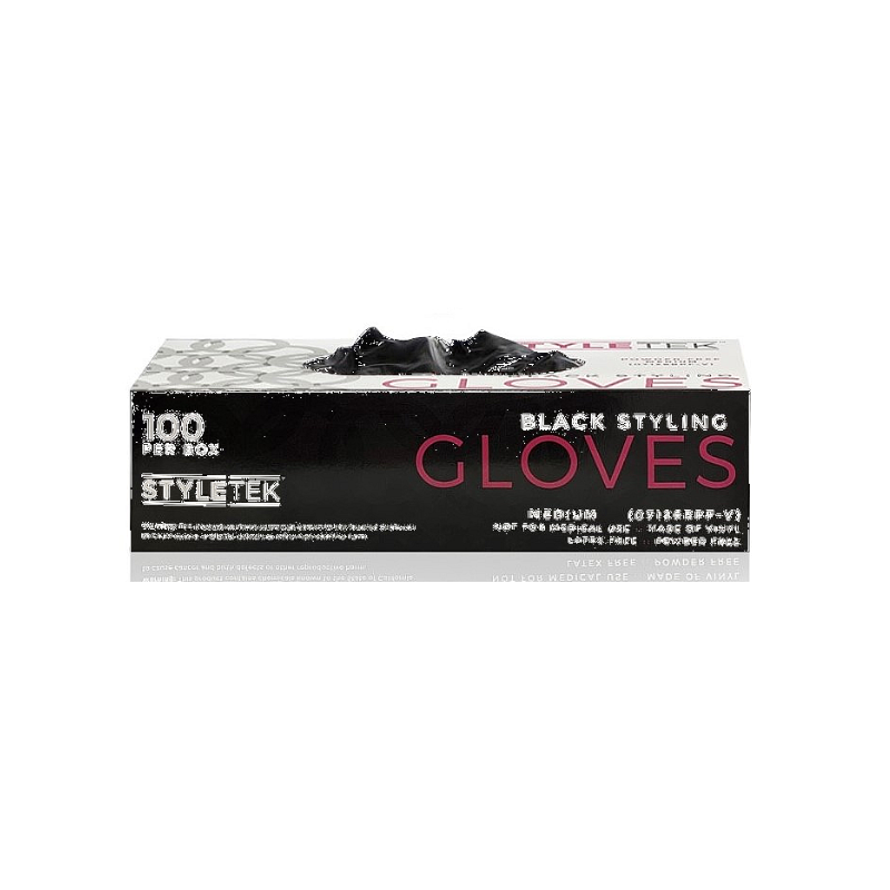 Black Powder Free Gloves Small 100ct Styletek