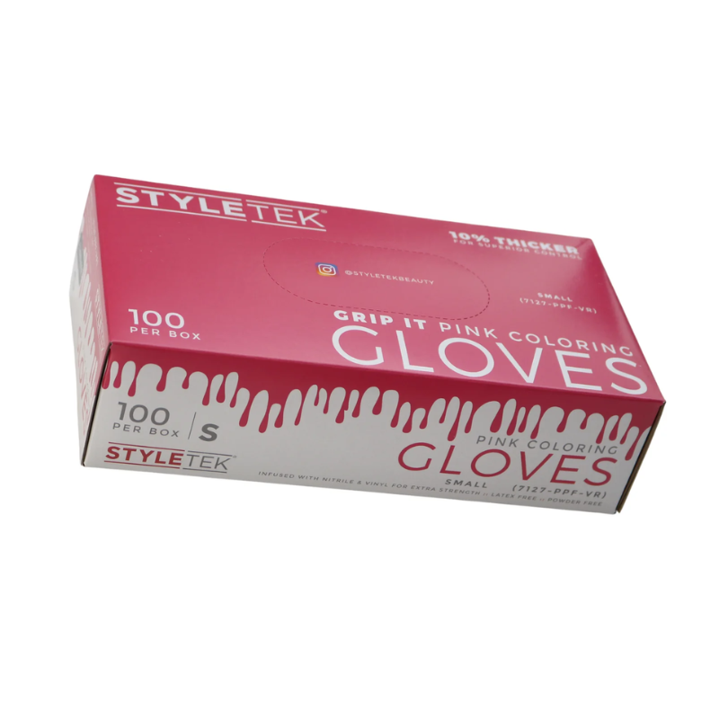 Pink Powder Free Gloves 5mm Thick Disposable Gloves Styletek