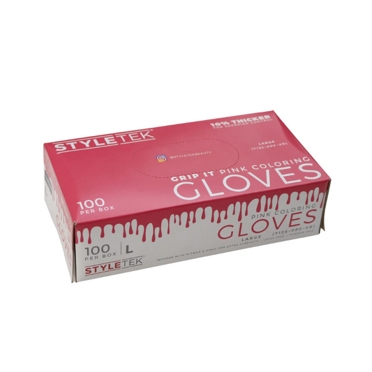 Pink Powder Free Gloves 5mm Thick Disposable Gloves Styletek